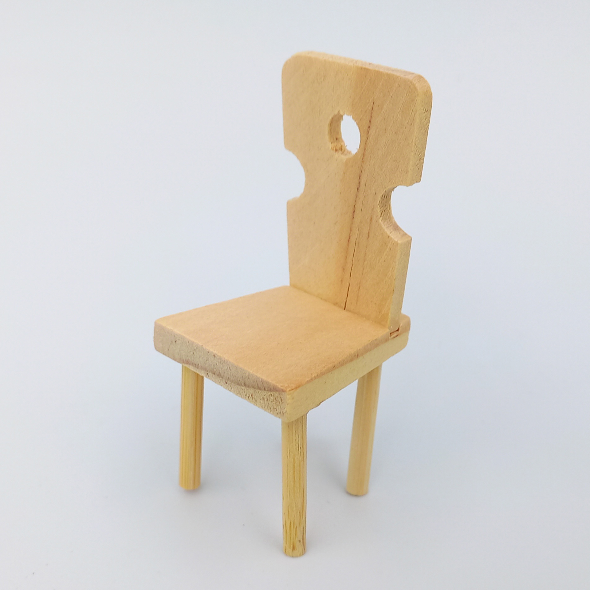 Holzstuhl natur Wichtelzubehör Krippenzubehör
