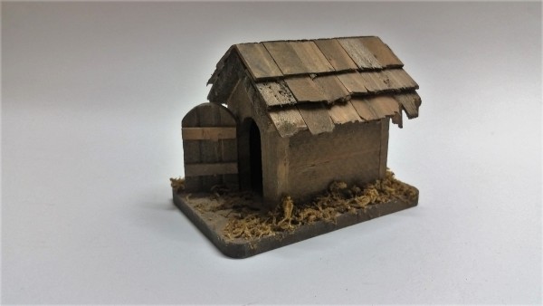 Hundehütte gebeizt groß