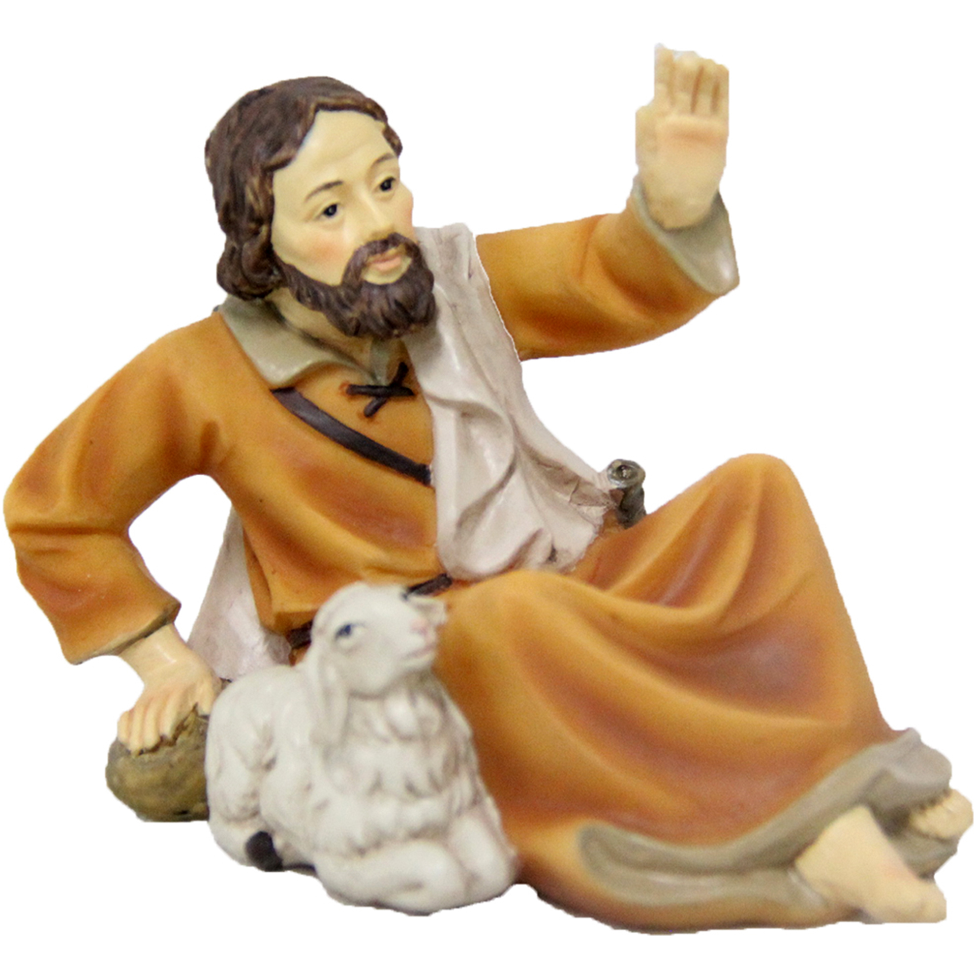 Hirte liegend mit Schaf Zusatzfigur Krippe