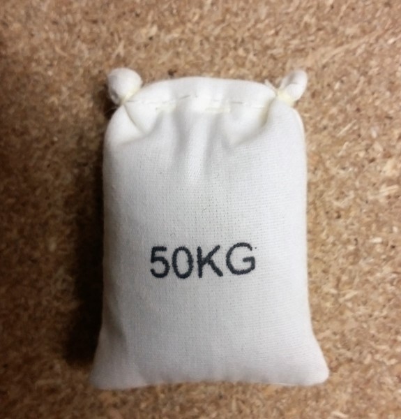 Mehlsack mit Aufschrift