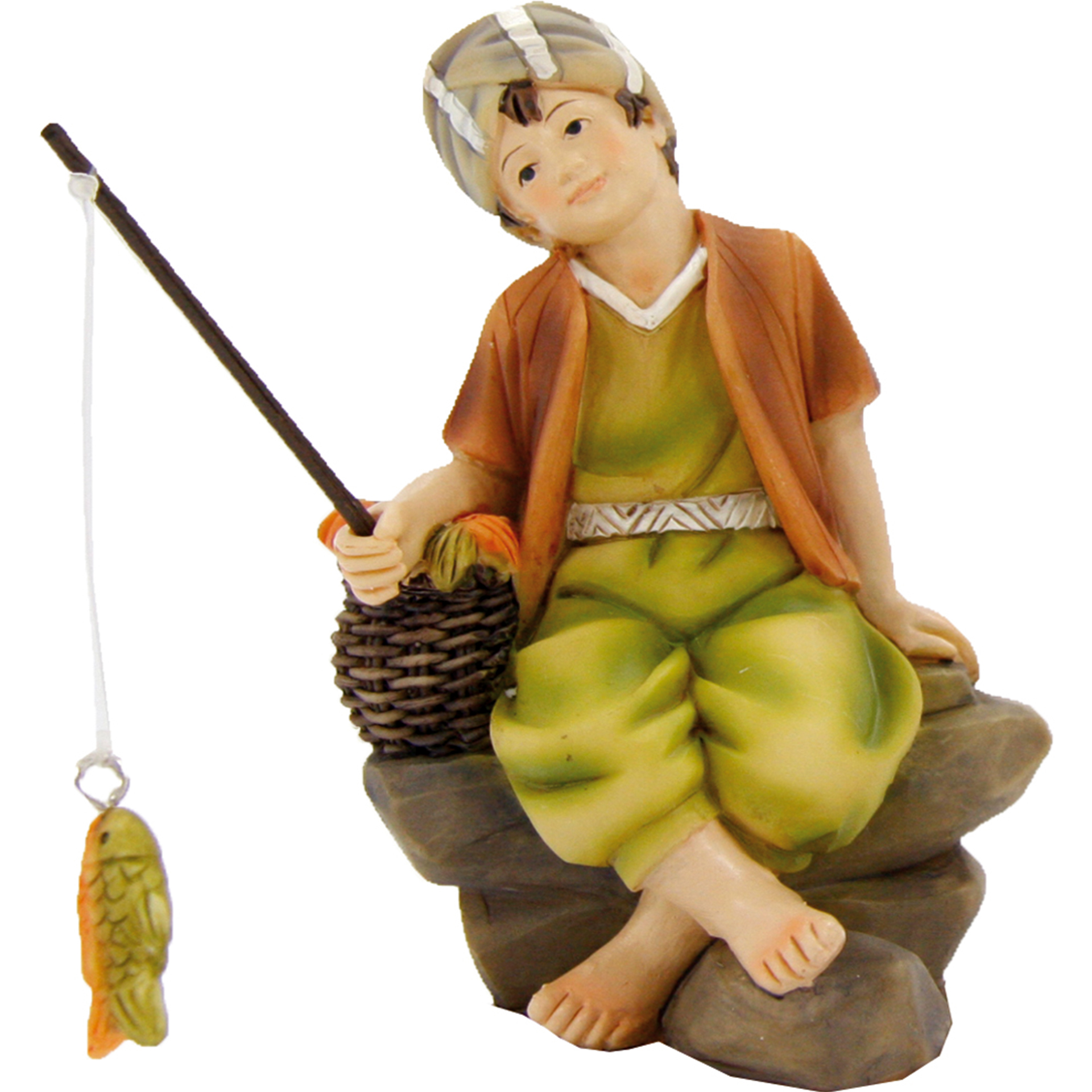 Krippenfigur Angler sitzend Zusatzfigur