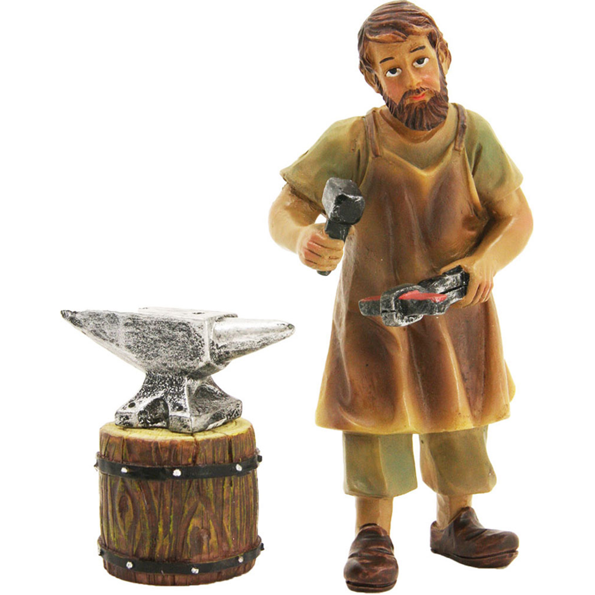 Schmied mit Amboss Krippenfigur