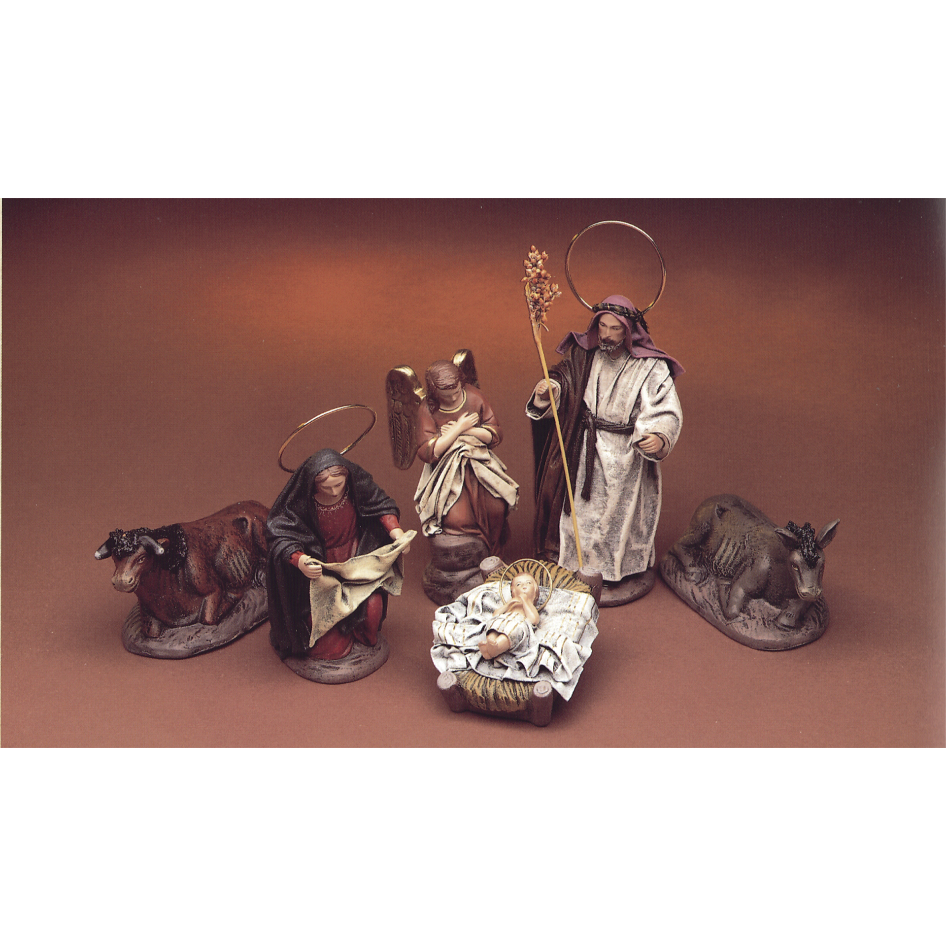 Krippenfiguren Hl. Familie aus Ton