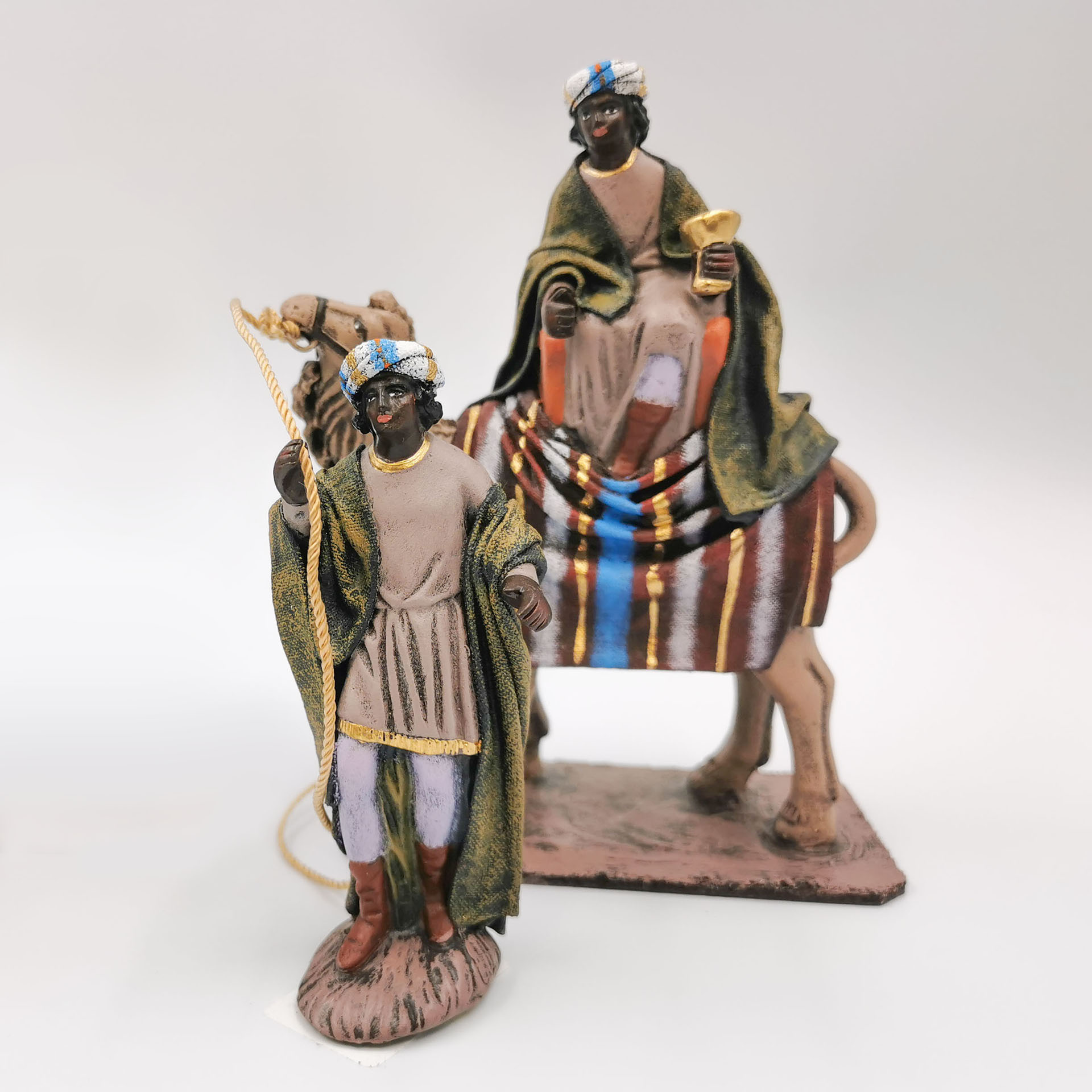 Krippenfiguren Königszug Ton-4