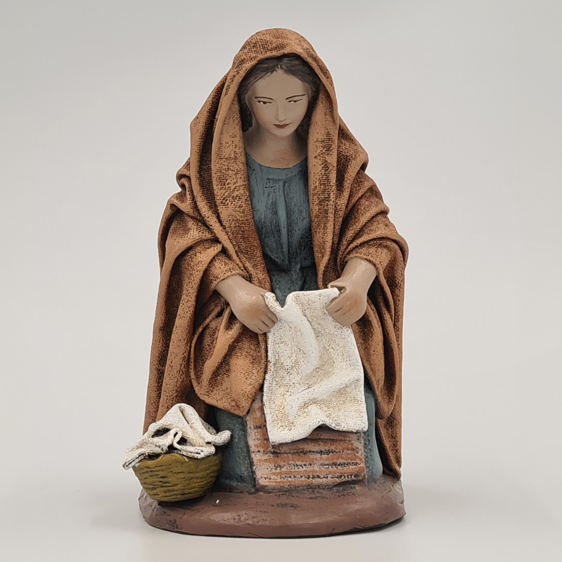 Krippenfigur Hirtin beim Waschen Zusatzfigur