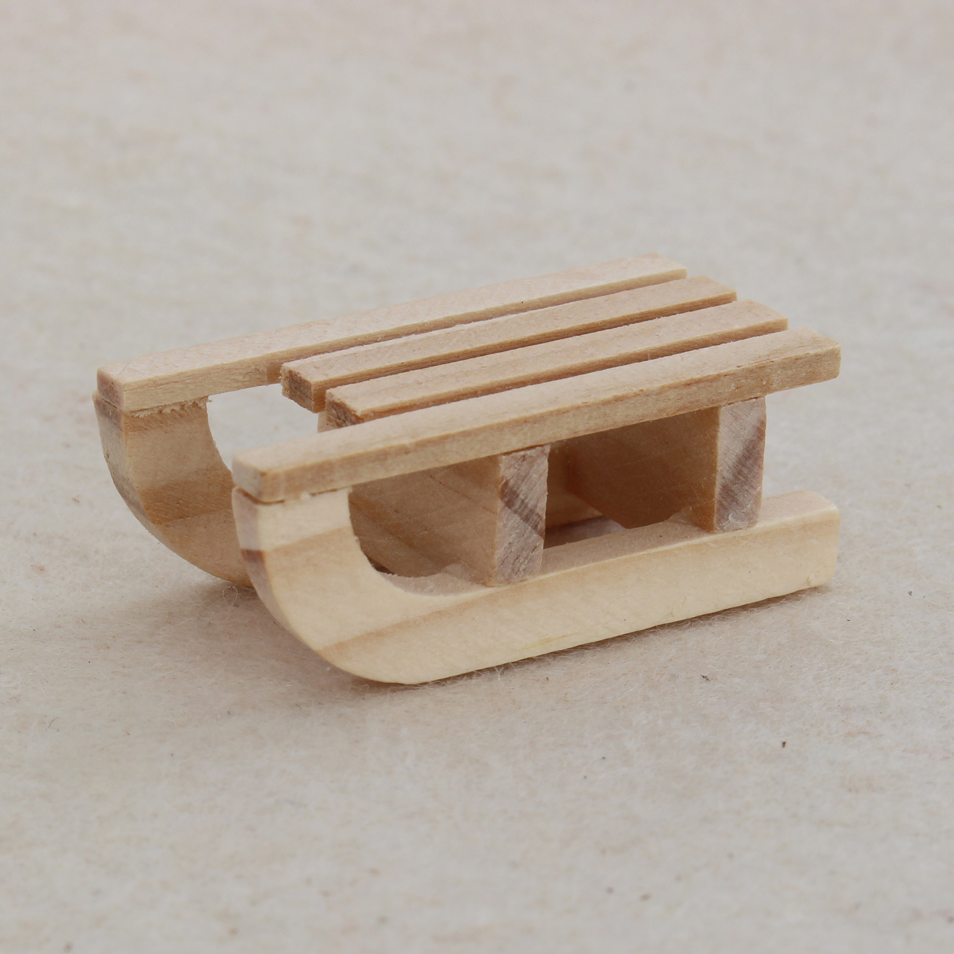 Holzschlitten Krippenzubehör Wichtelzubehör