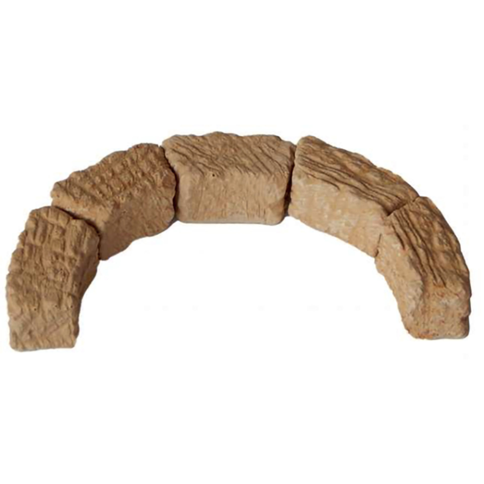 gebogene terracottafarbene Ziegelsteine zum Mauern