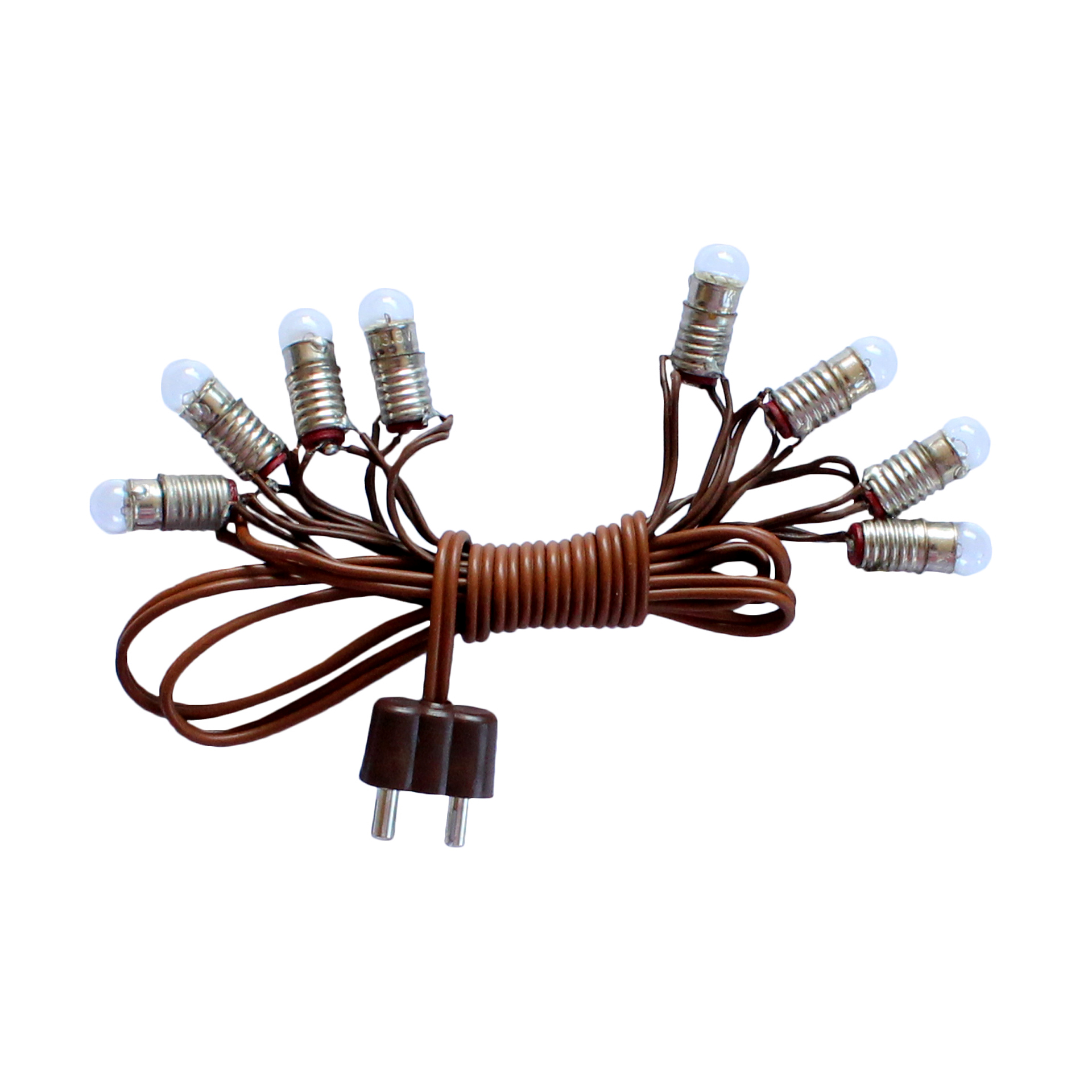 Lichterkette 8 Birnchen klar Krippenzubehör Wichtelzubehör