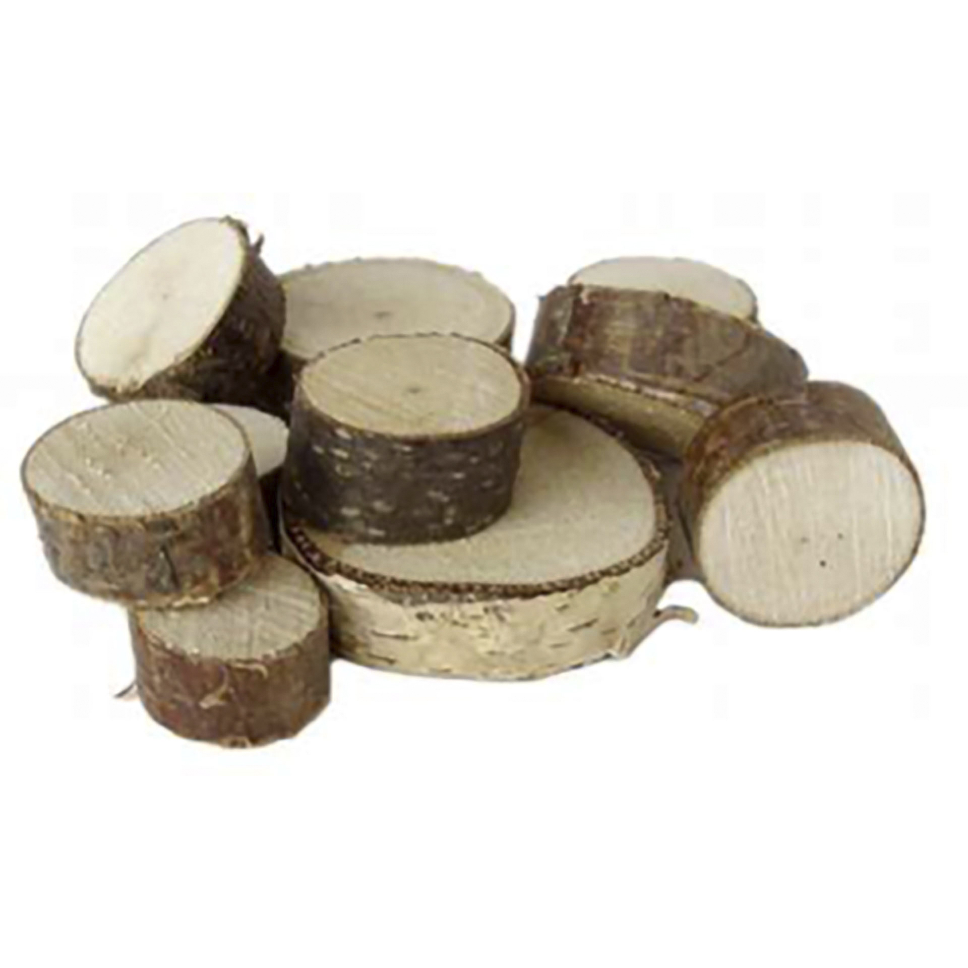 Holzscheiben im Beutel als Dekoration in Ihrer Krippe