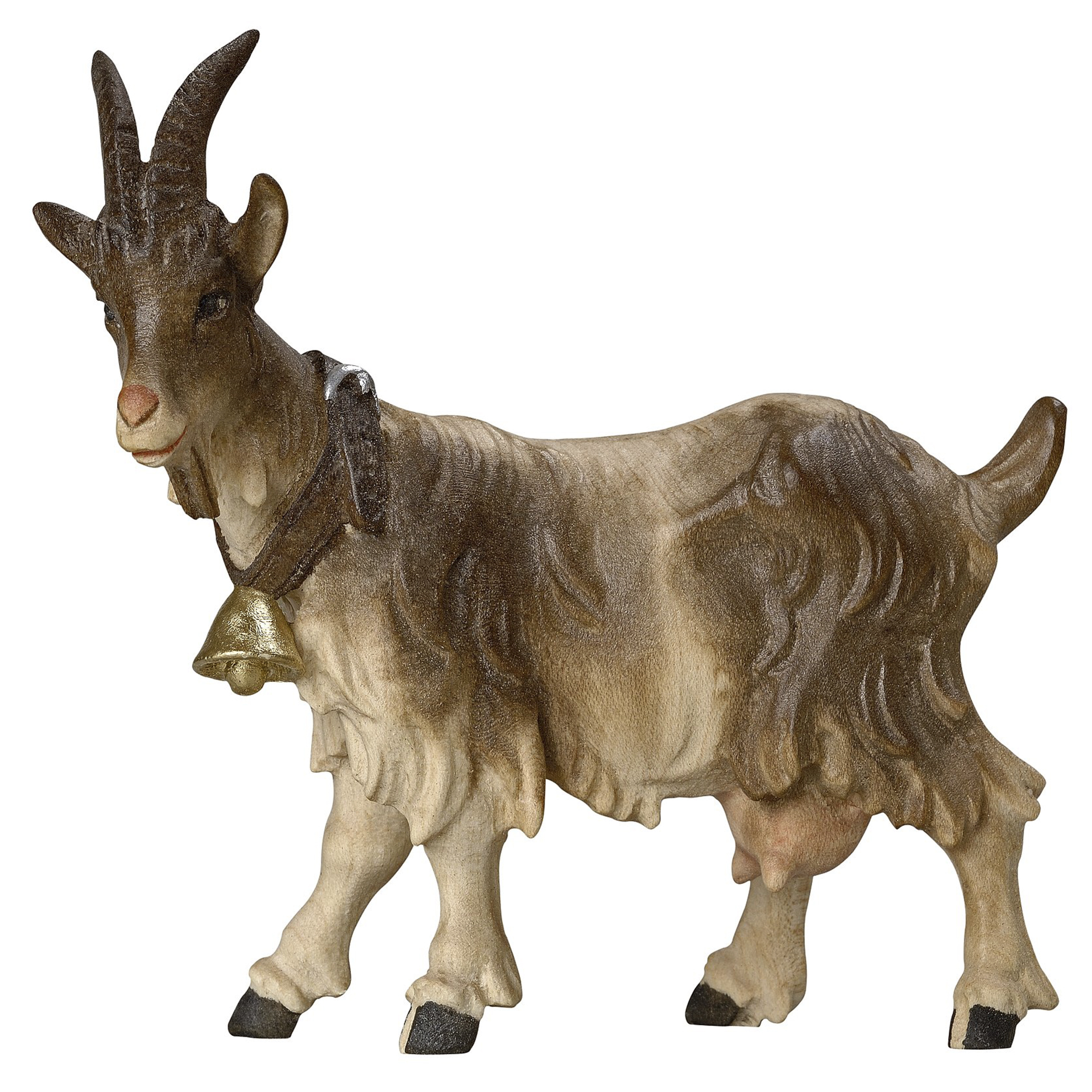 stehende Ziege mit Glocke Zusatzfigur Krippe