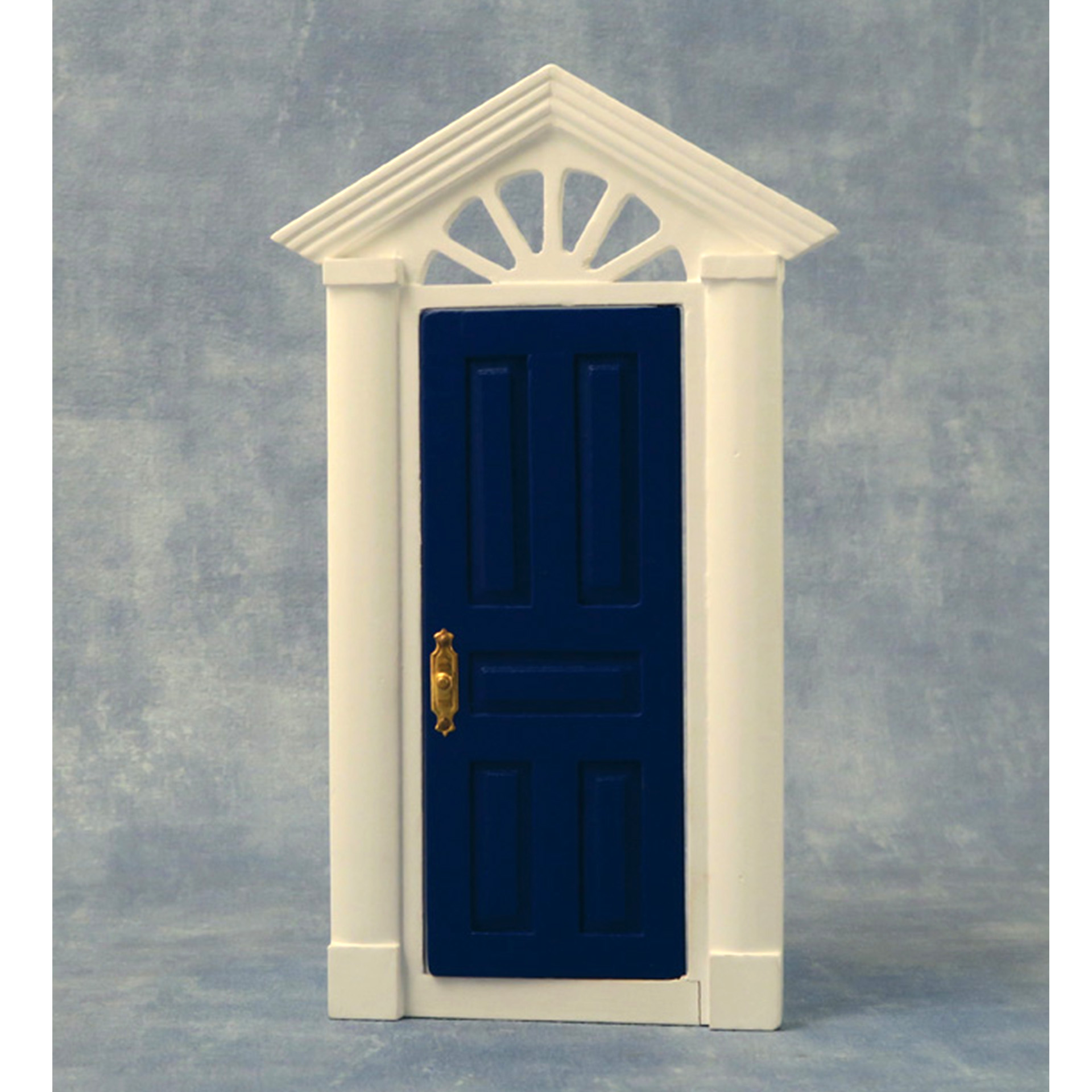 Wichteltür blau mit Spitze