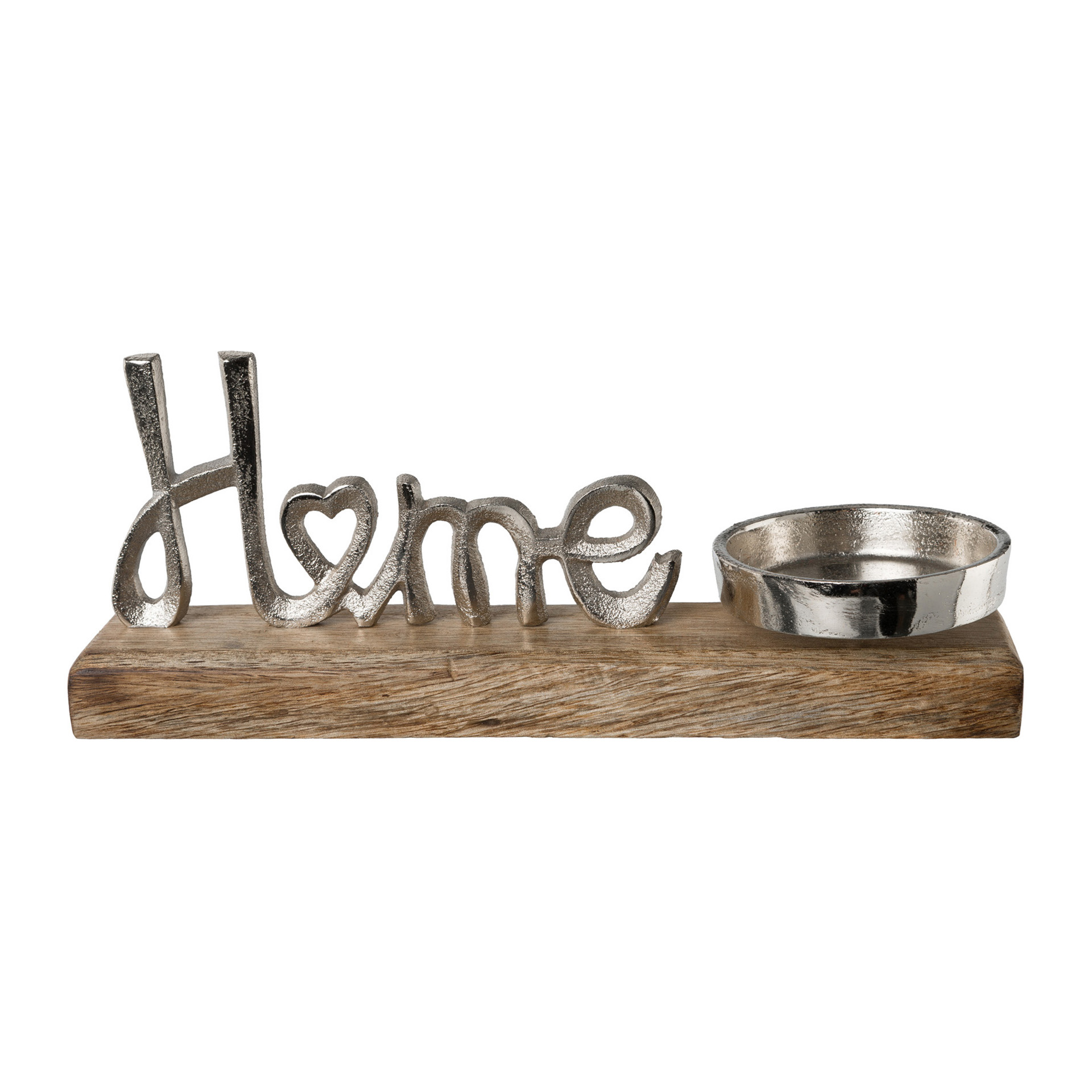 Kerzenhalter mit Schrift Home 12x18cm