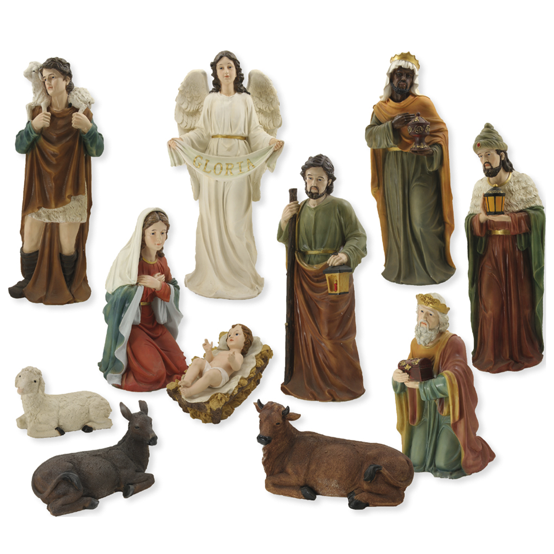 Set Krippenfiguren 11-tlg. zur Gesltung einer großen Krippe