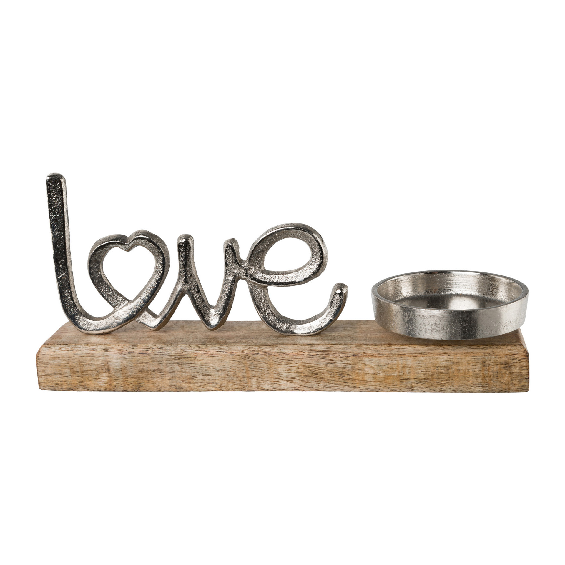 Kerzenhalter mit Schrift Love 12x18cm