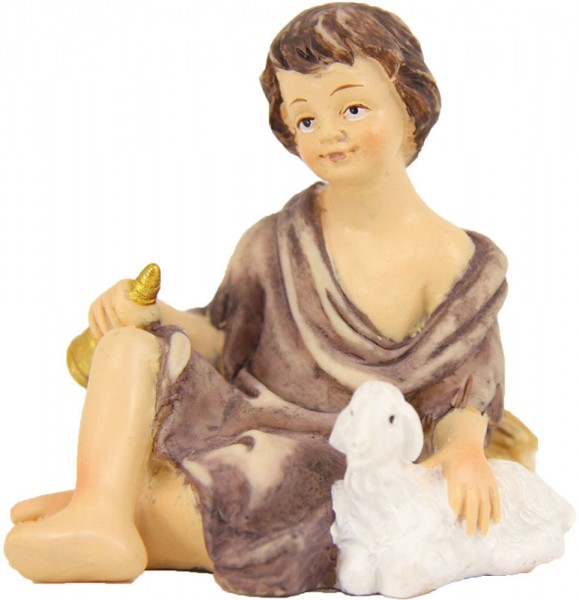 Hirte sitzend mit Horn für 8cm Figuren