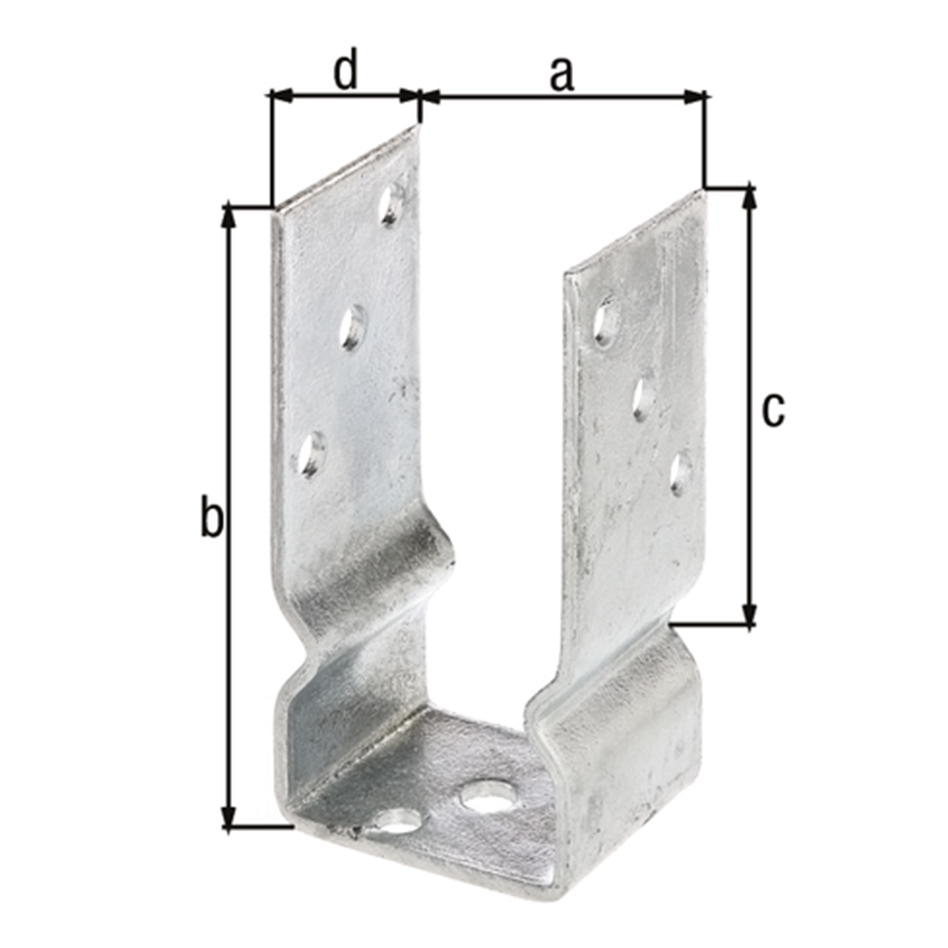 U-Pfostenträger mit seitlicher Pfostenauflage 91x150mm