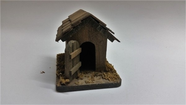 Hundehütte gebeizt groß