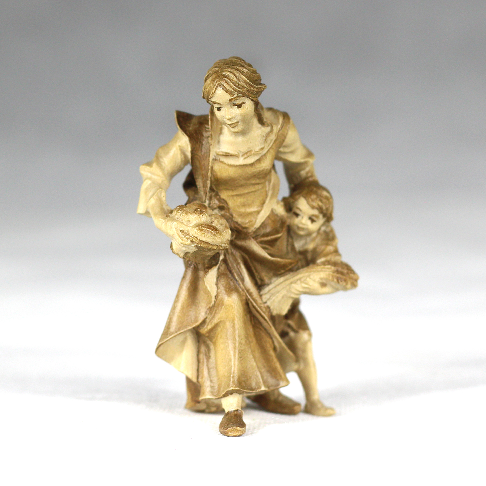 Hirtin mit Junge Krippe Zusatzfigur