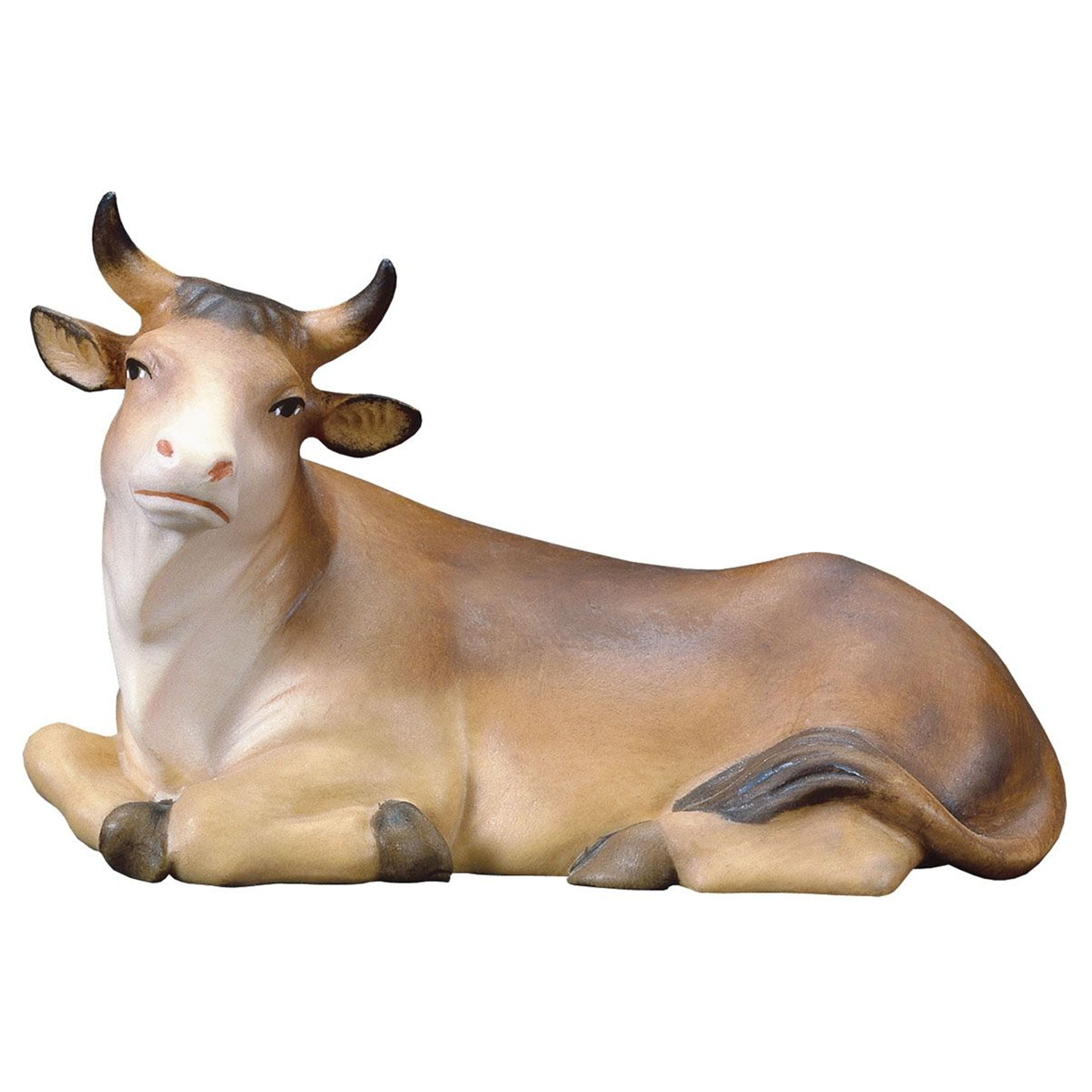 Holzfigur Ochse liegend