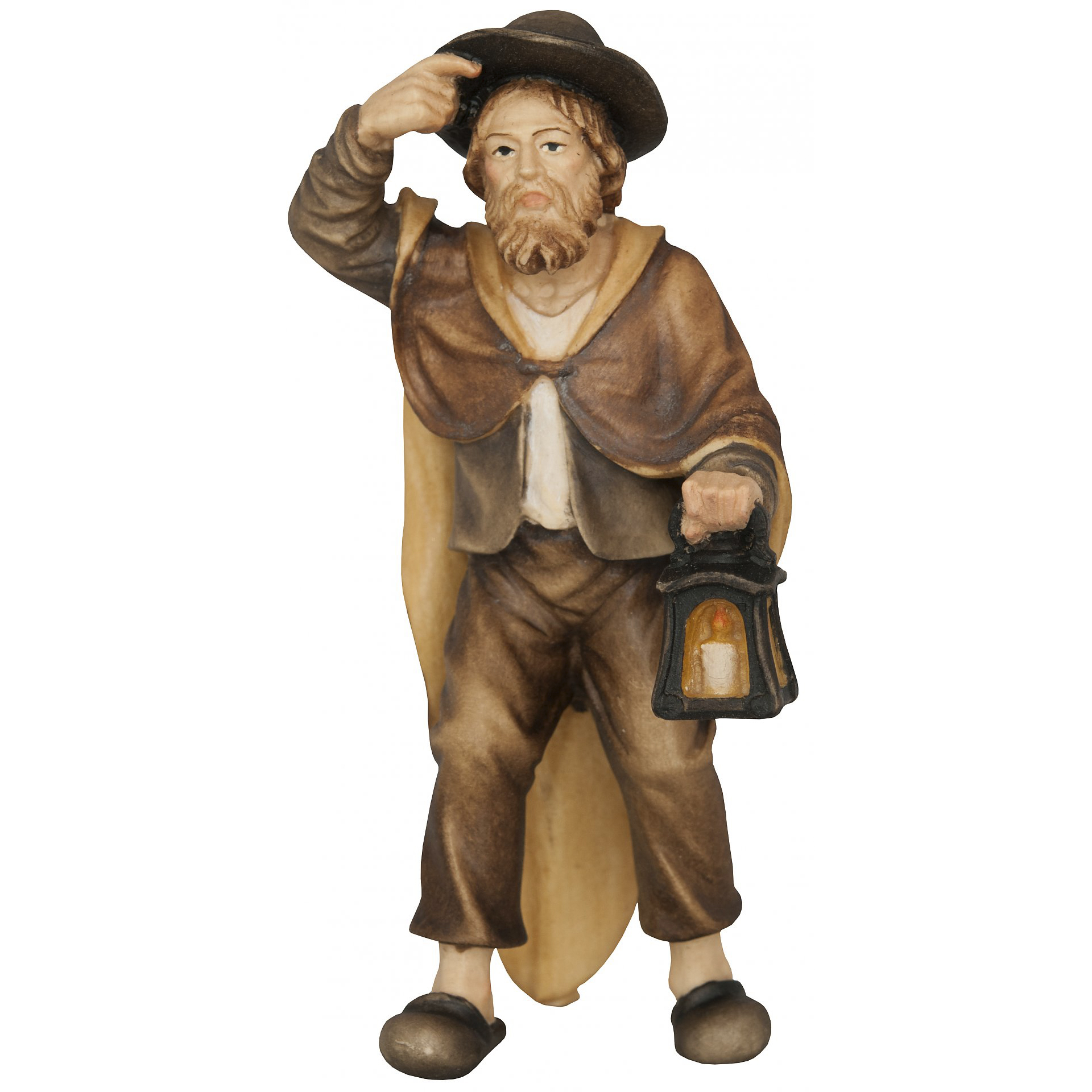 Krippenfigur Hirte mit Laterne Bethlehem Krippe color