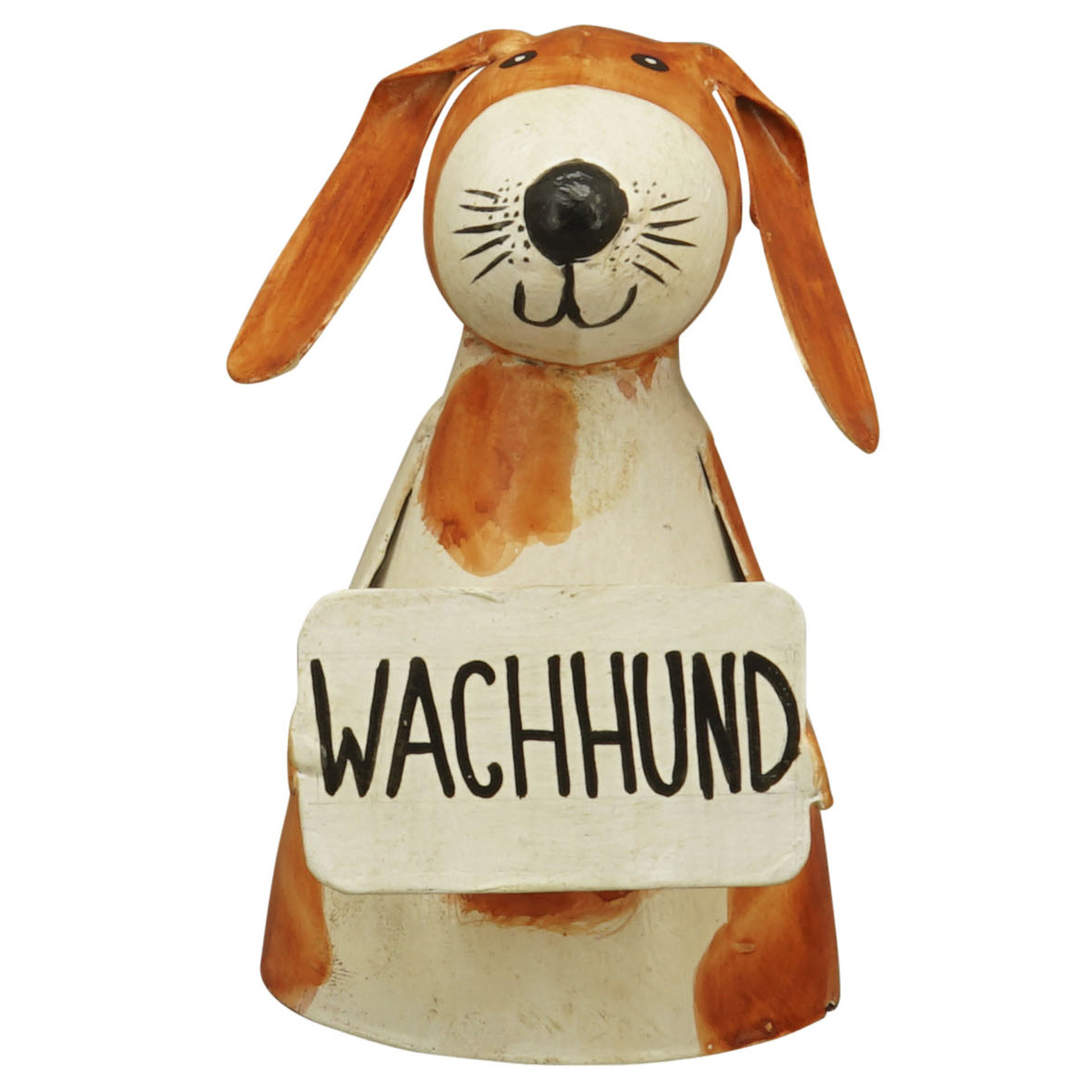 braun/schwarzer Zaunhocker Wachhund
