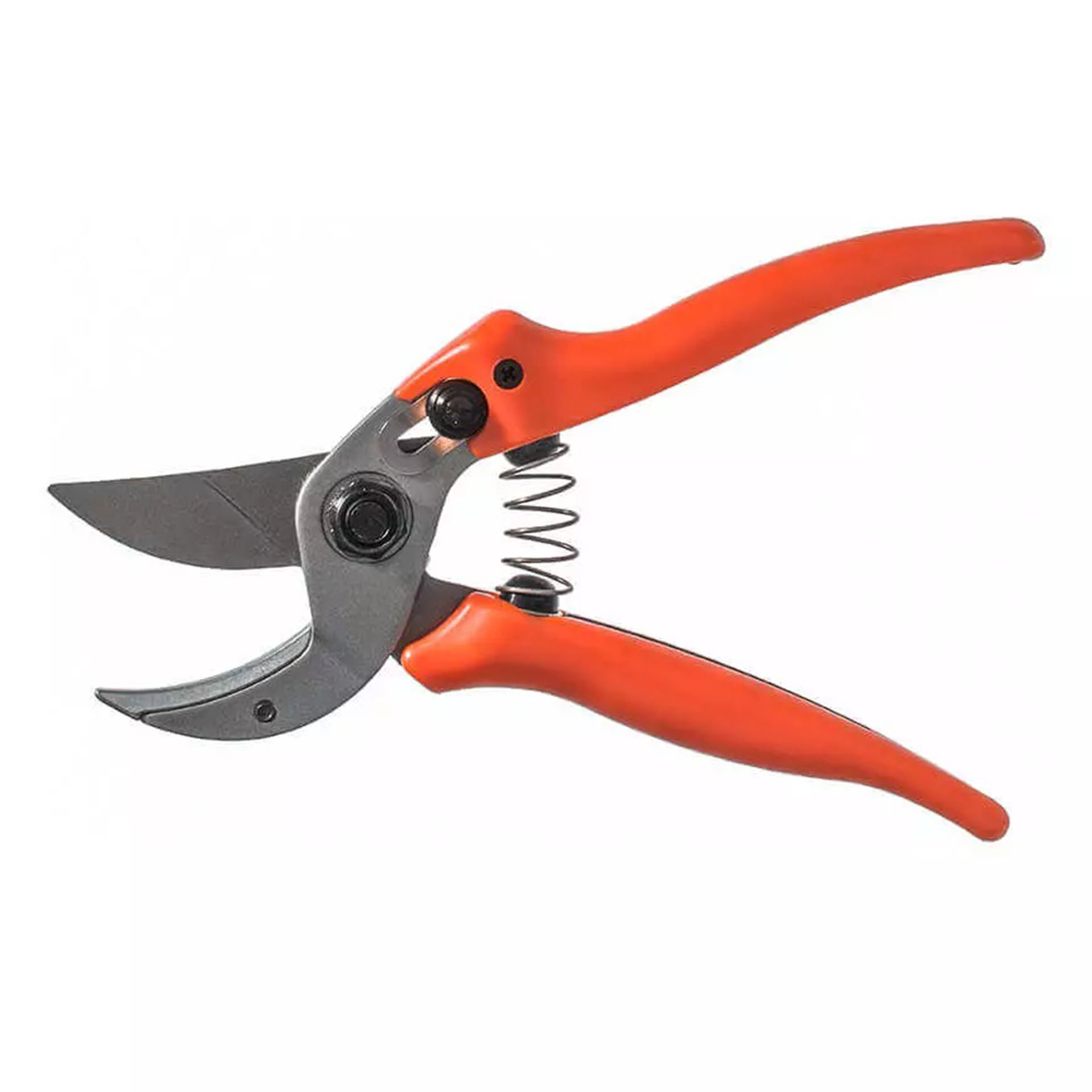 gerade und gebogene Klinge offen, gerader oranger Griff