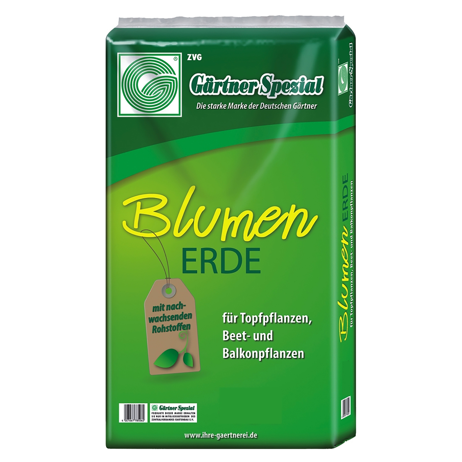 Blumen- und Pflanzerde mit Grünkompost zur Bodenverbesserung