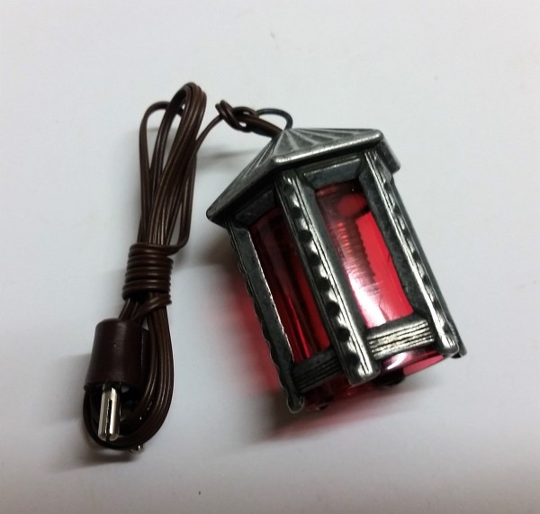 Zinnlaterne 6 eckig, 3,5V, rot