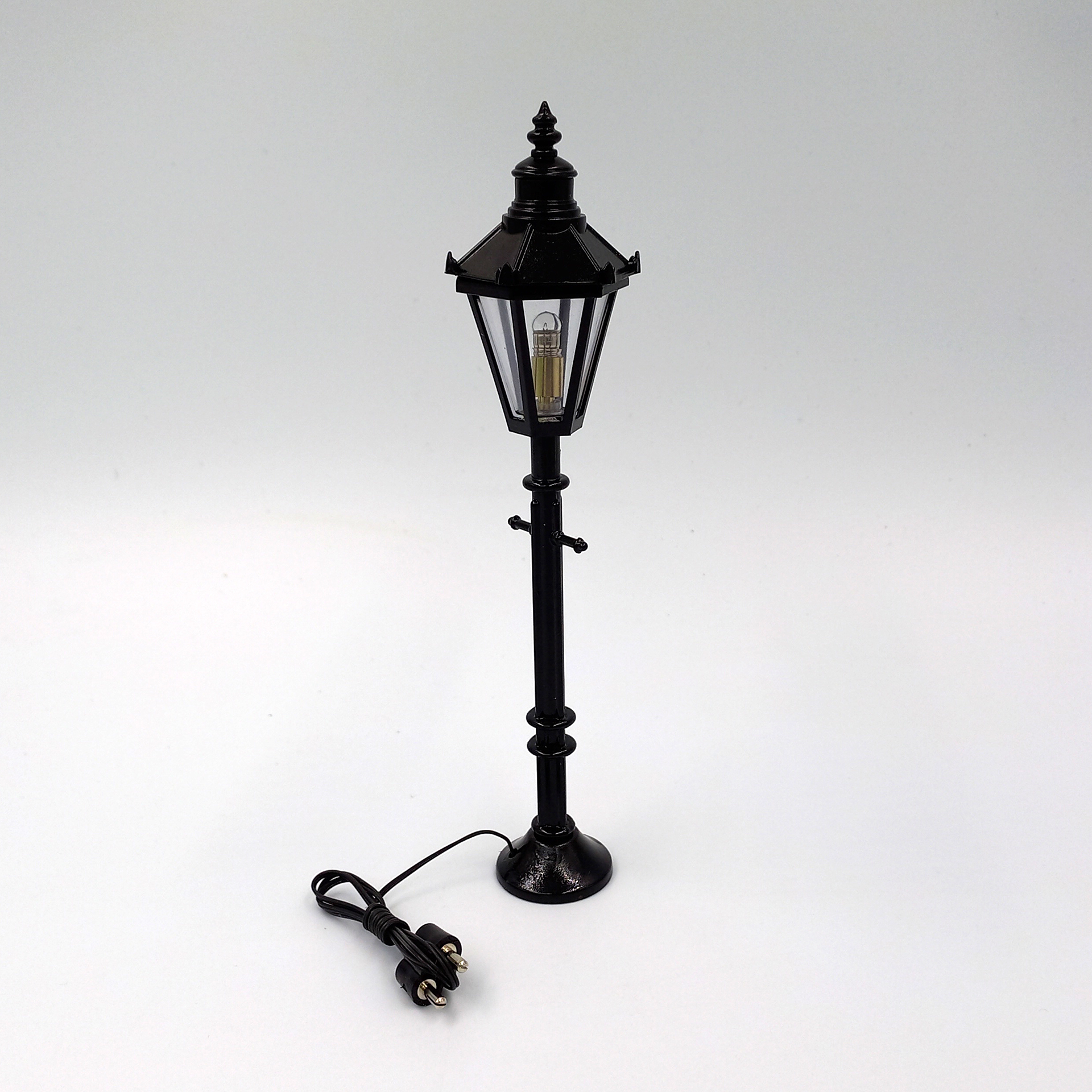 Stehlampe schwarz Krippenzubehör Wichtelzubehör