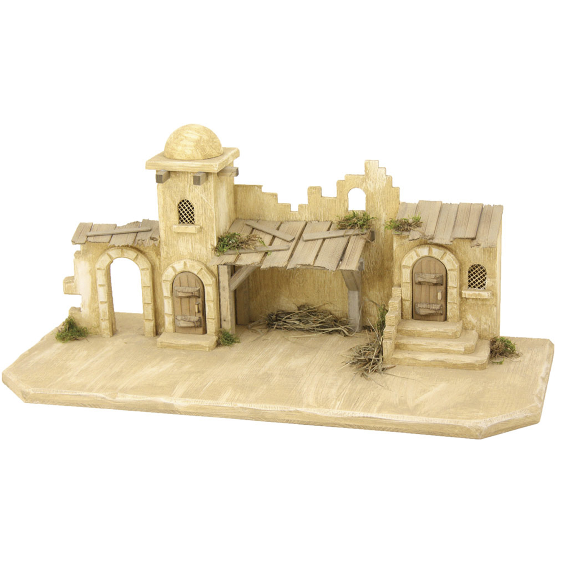 Krippenstall Jerusalem Stall für Krippenfiguren 9-11cm