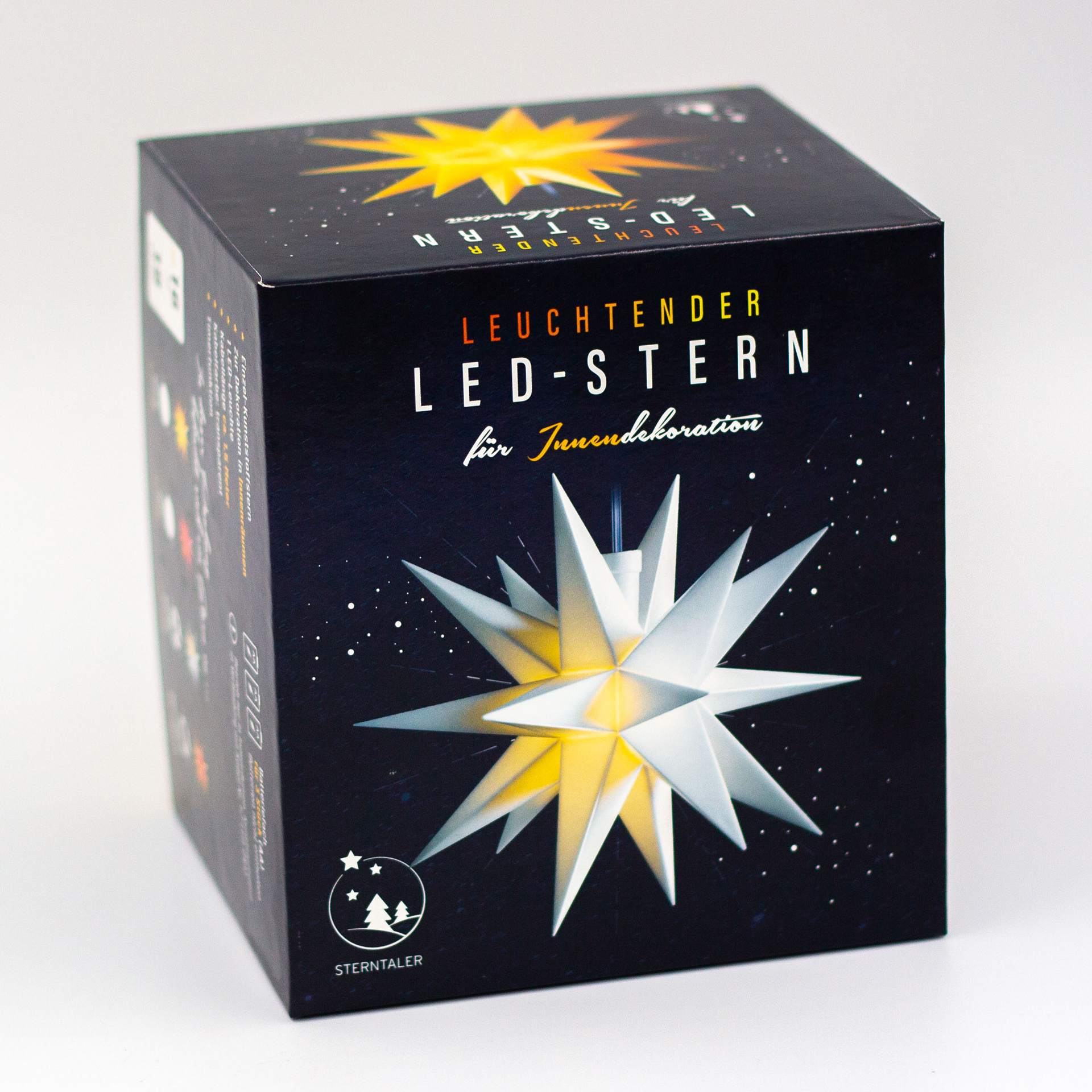 Stern 18 Zacker weiß Innendekoration