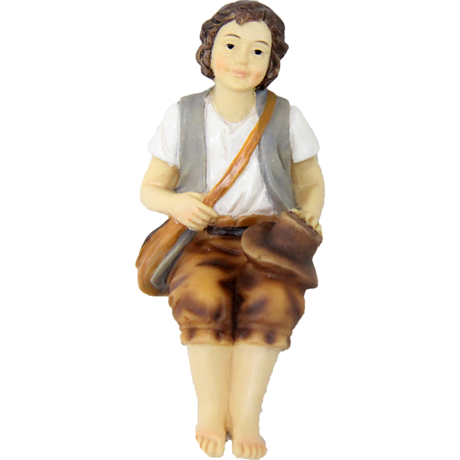 Wanderer sitzend Zusatzfigur Krippe