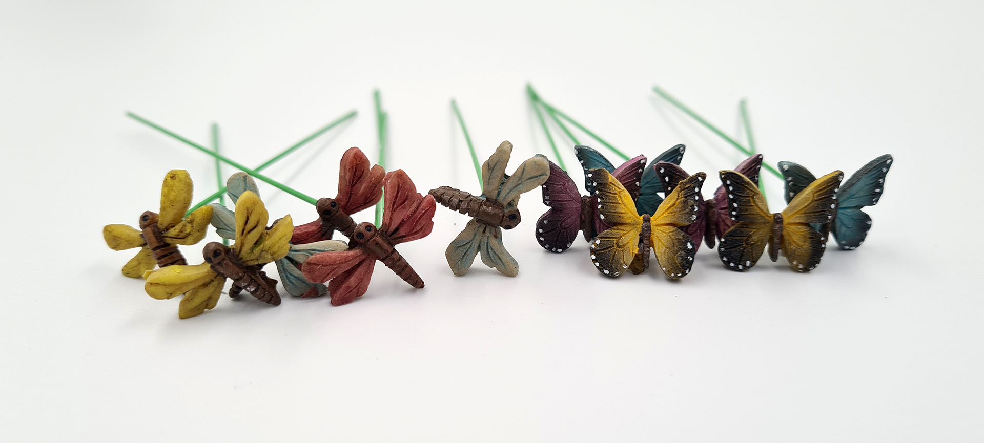 Deko-Schmetterlinge / Libellen, Set