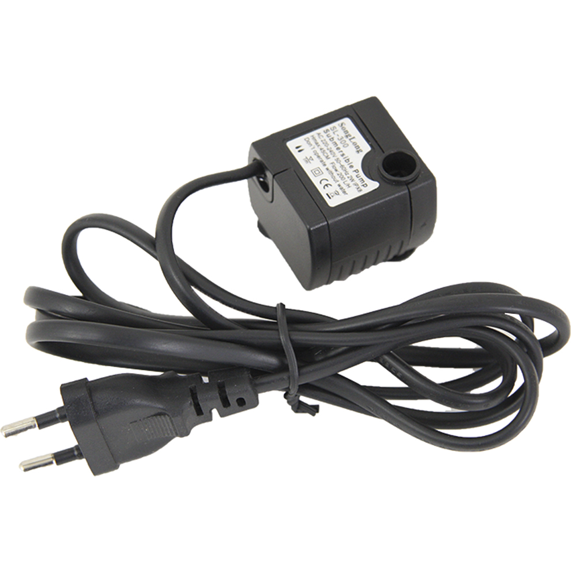 Brunnenpumpe mit Kabel und Stecker schwarz