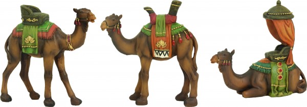 Kamelgruppe Königszug 3tlg. Höhe 14,5cm