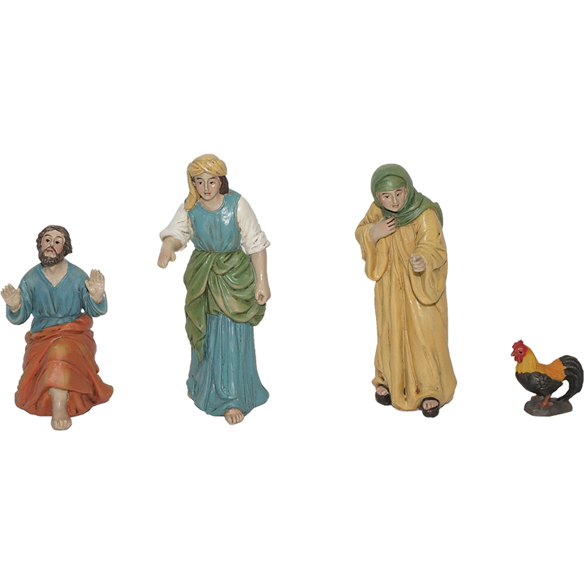 Passionsfiguren Verleugnung Petrus 4-tlg., für 9cm Figuren