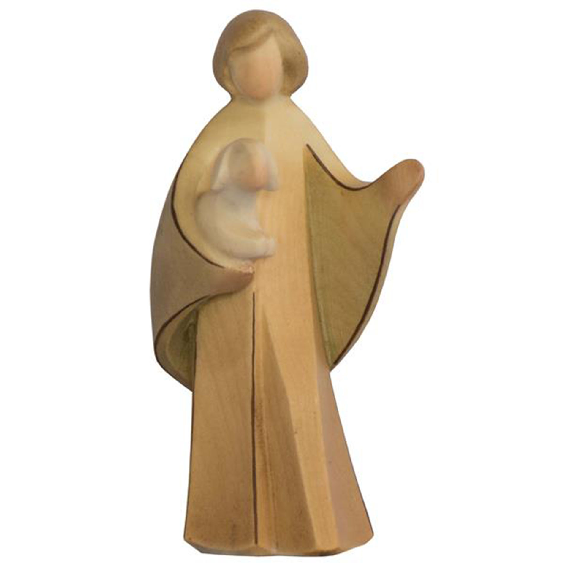 Hirte trägt Schaf auf dem Arm