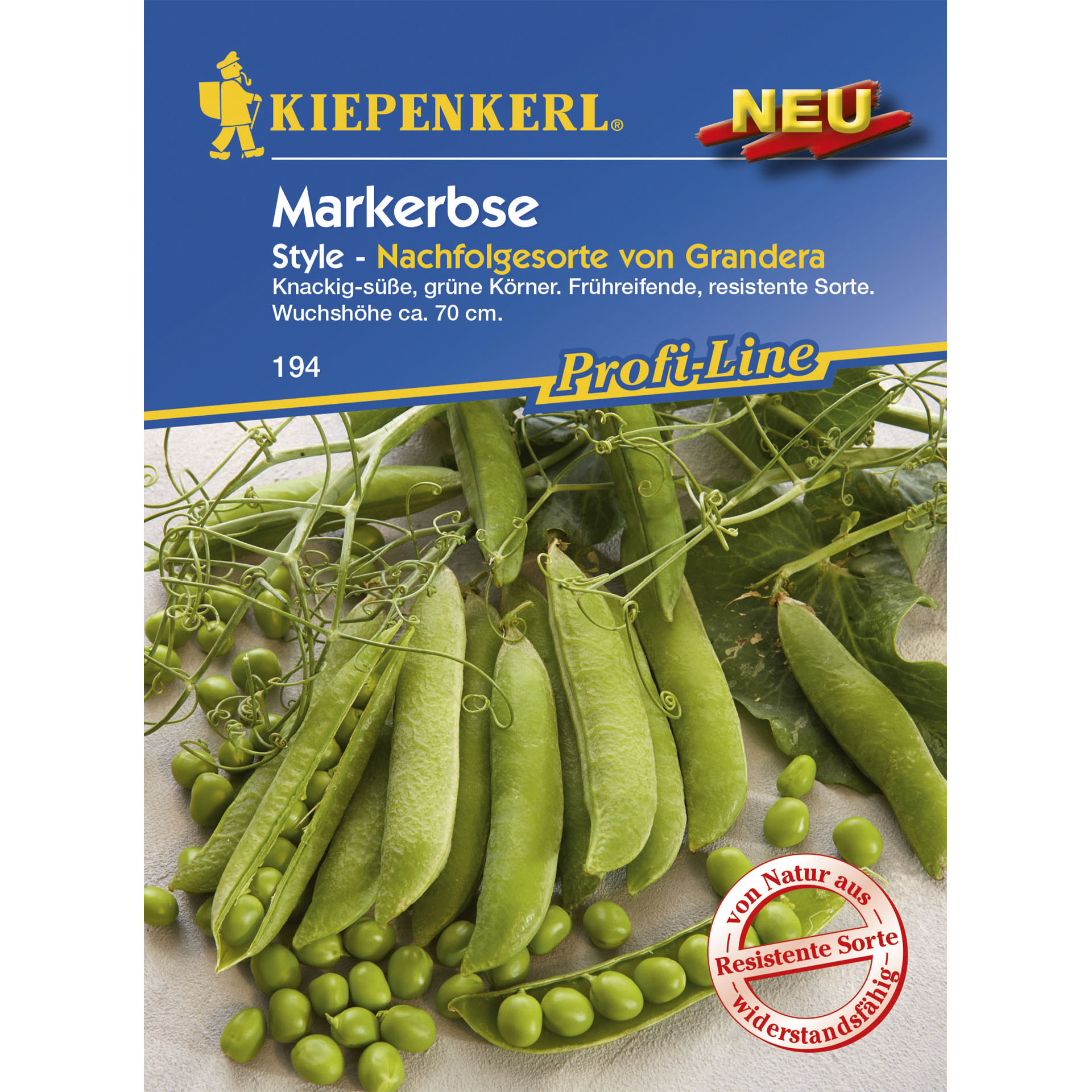 Schoten mit grünen Körnern