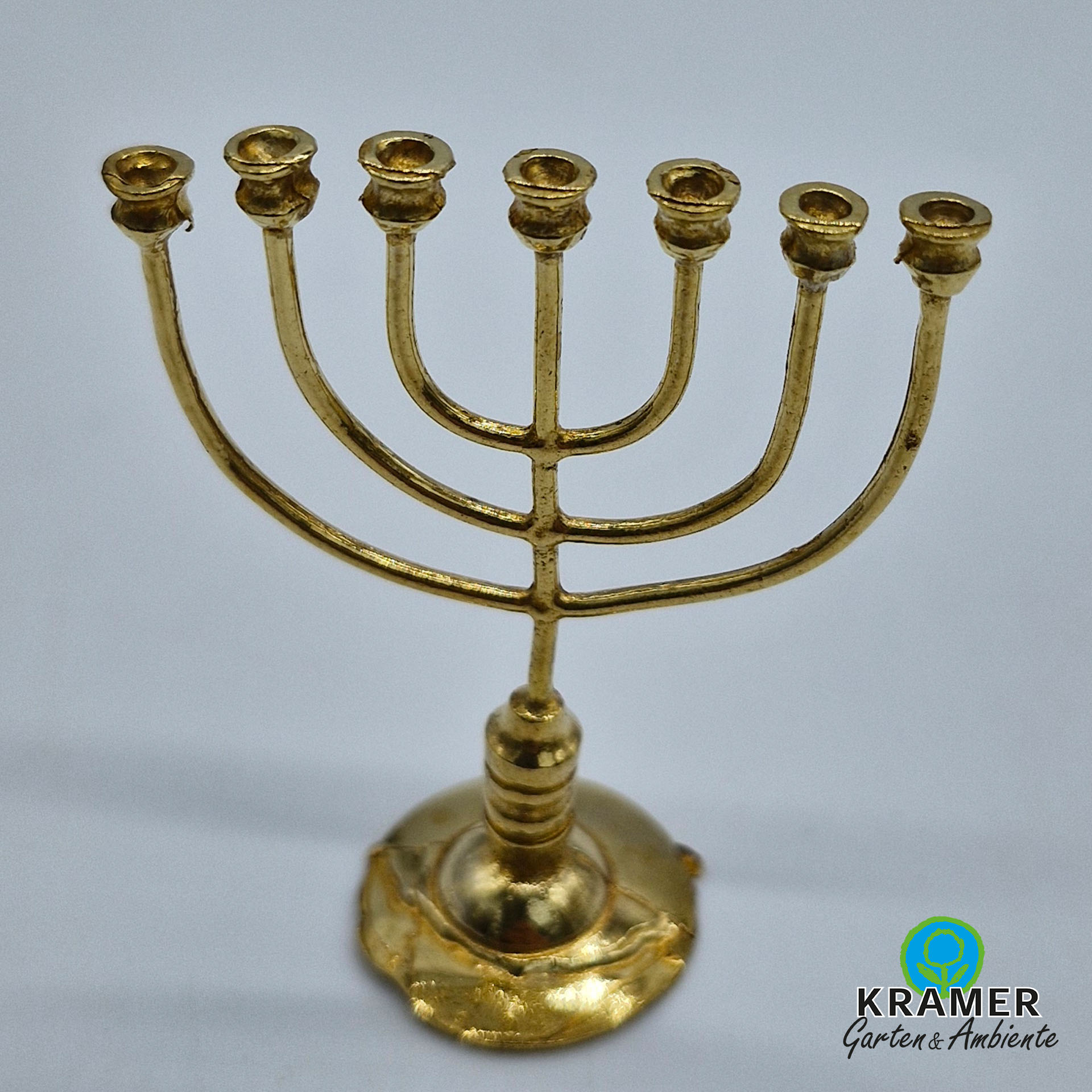 sechsarmiger kerzenleuchter goldfarben, Menorah, Gold, Kerzenhalter, Messing, Dekoration