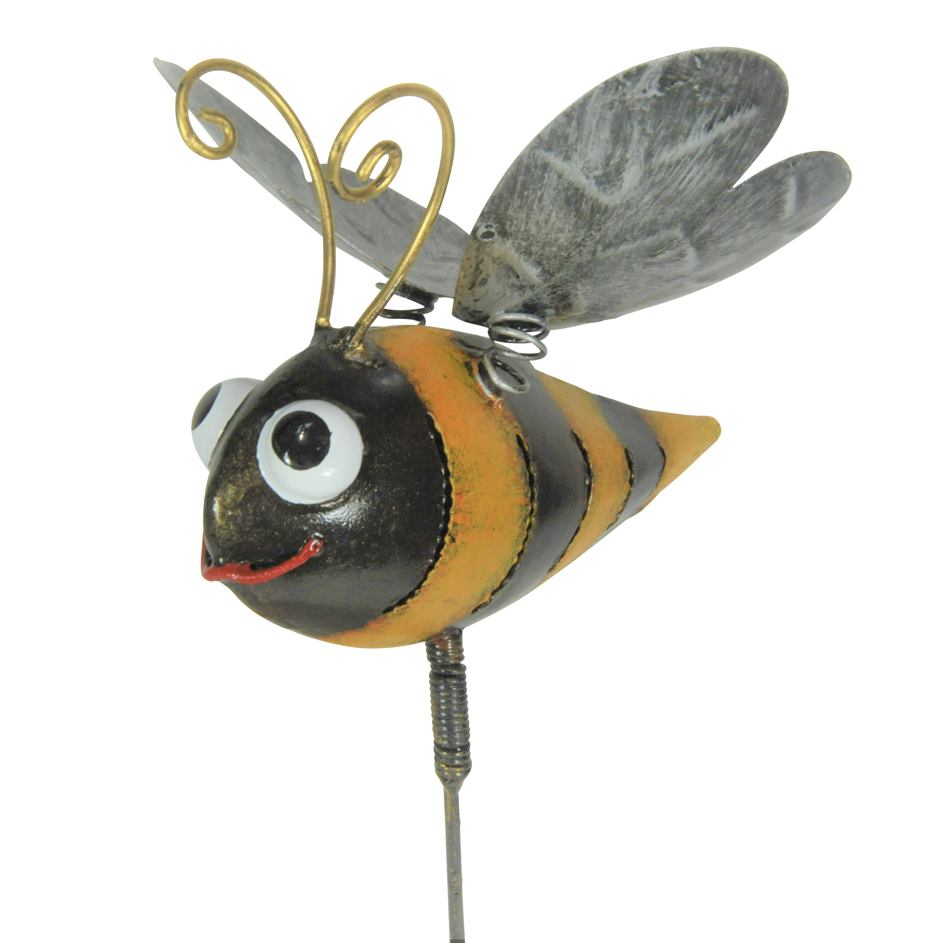 Gartenstecker Biene Metallfigur Gartendeko handgearbeitet Unikat