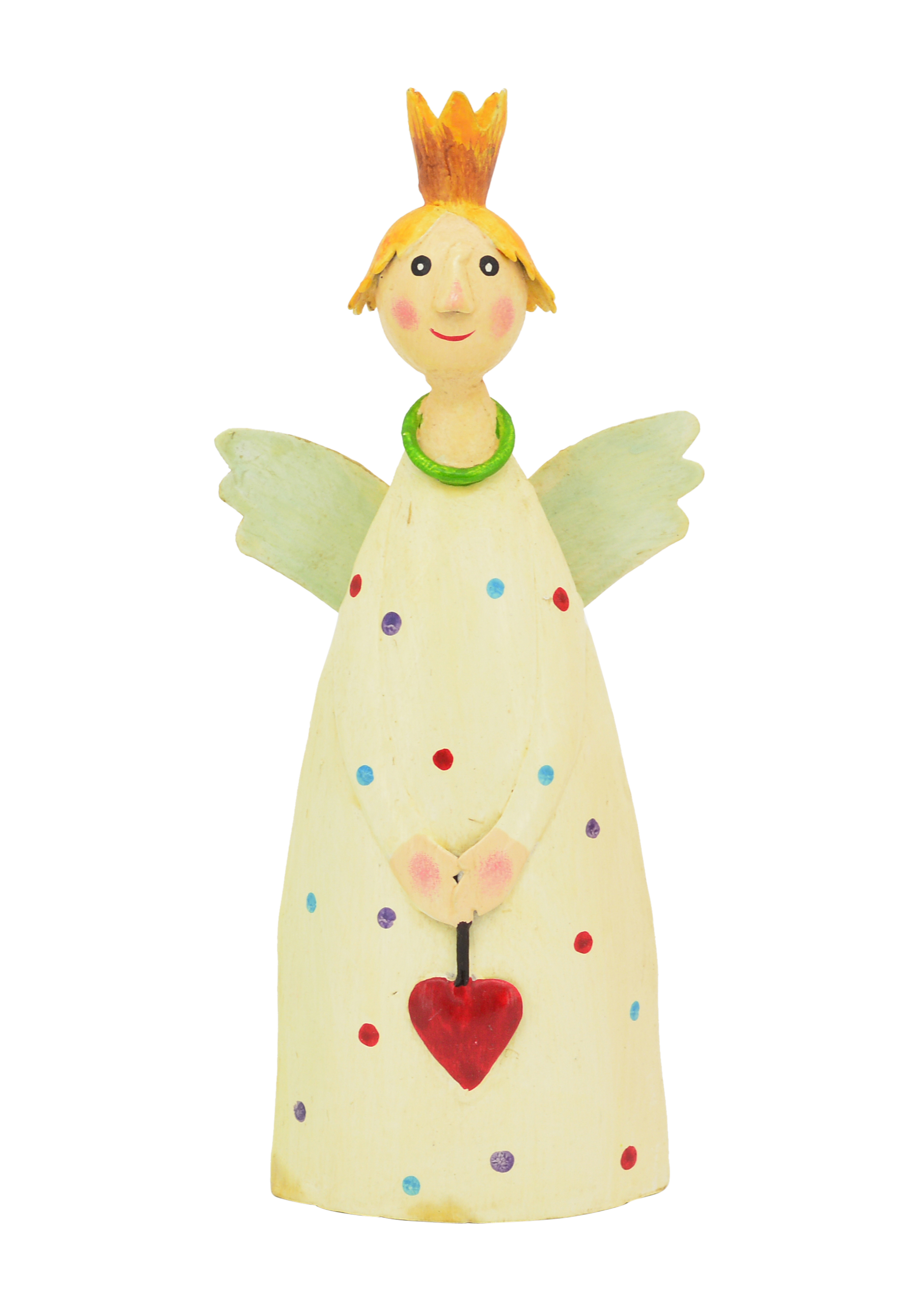 Metallfigur Engel creme