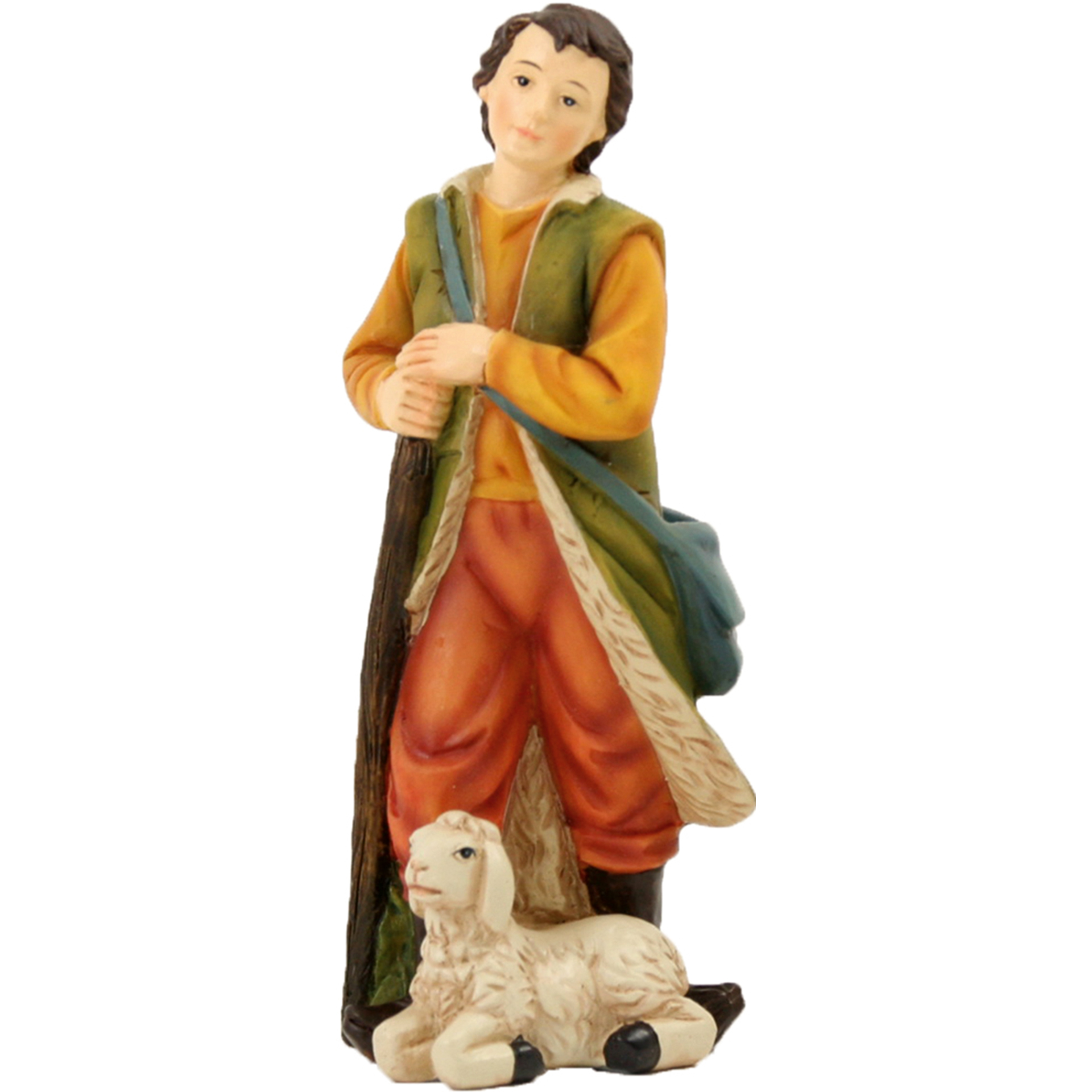 Jungbauer mit Schaf Zusatzfigur Krippe