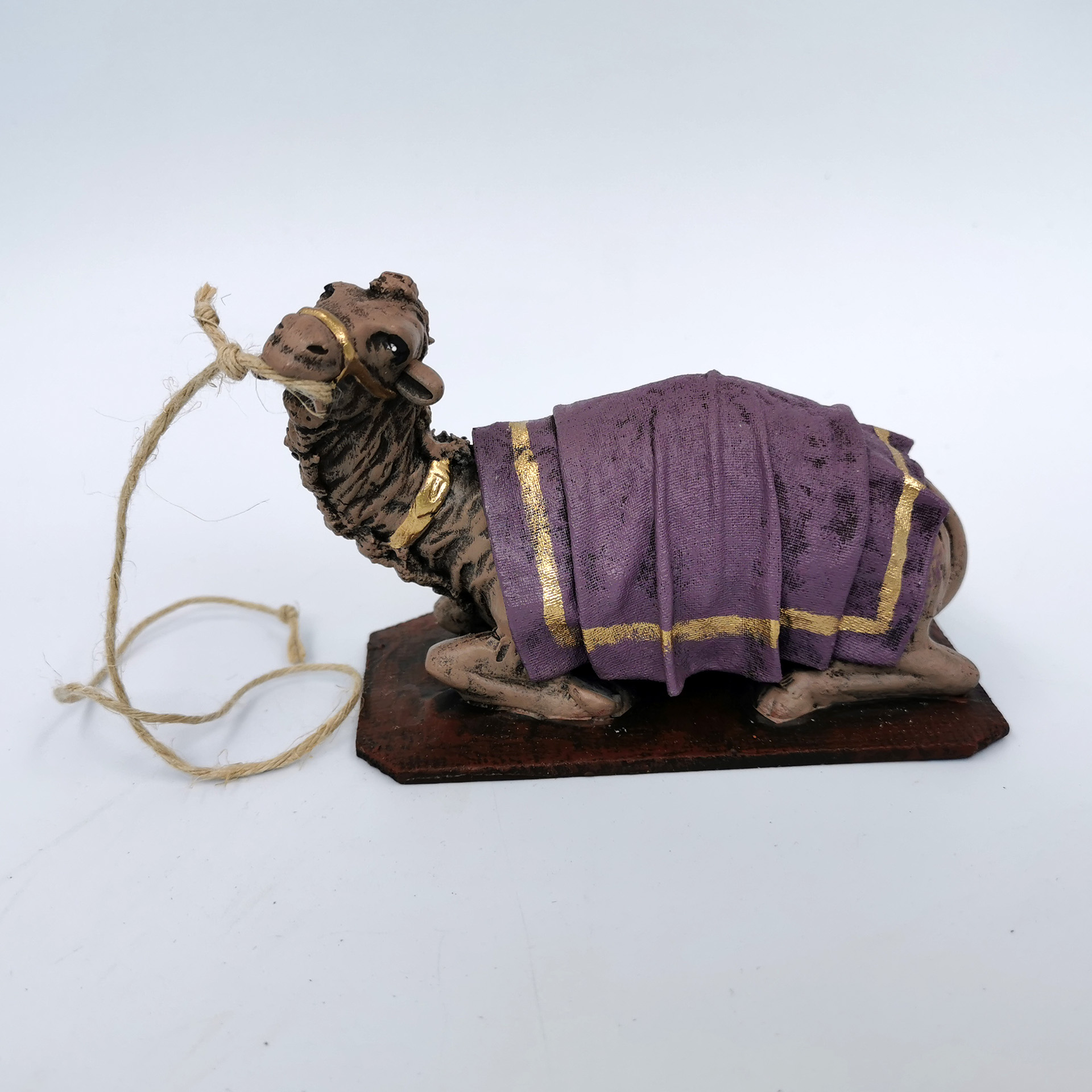 Kamel liegend Decke lila Krippenfiguren