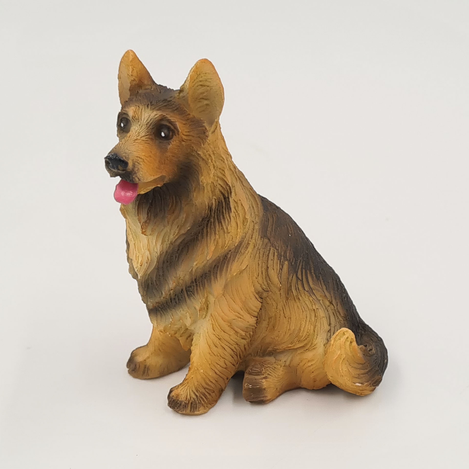 Deutscher Schäferhund sitzend Krippenzubehör Wichtelzubehör