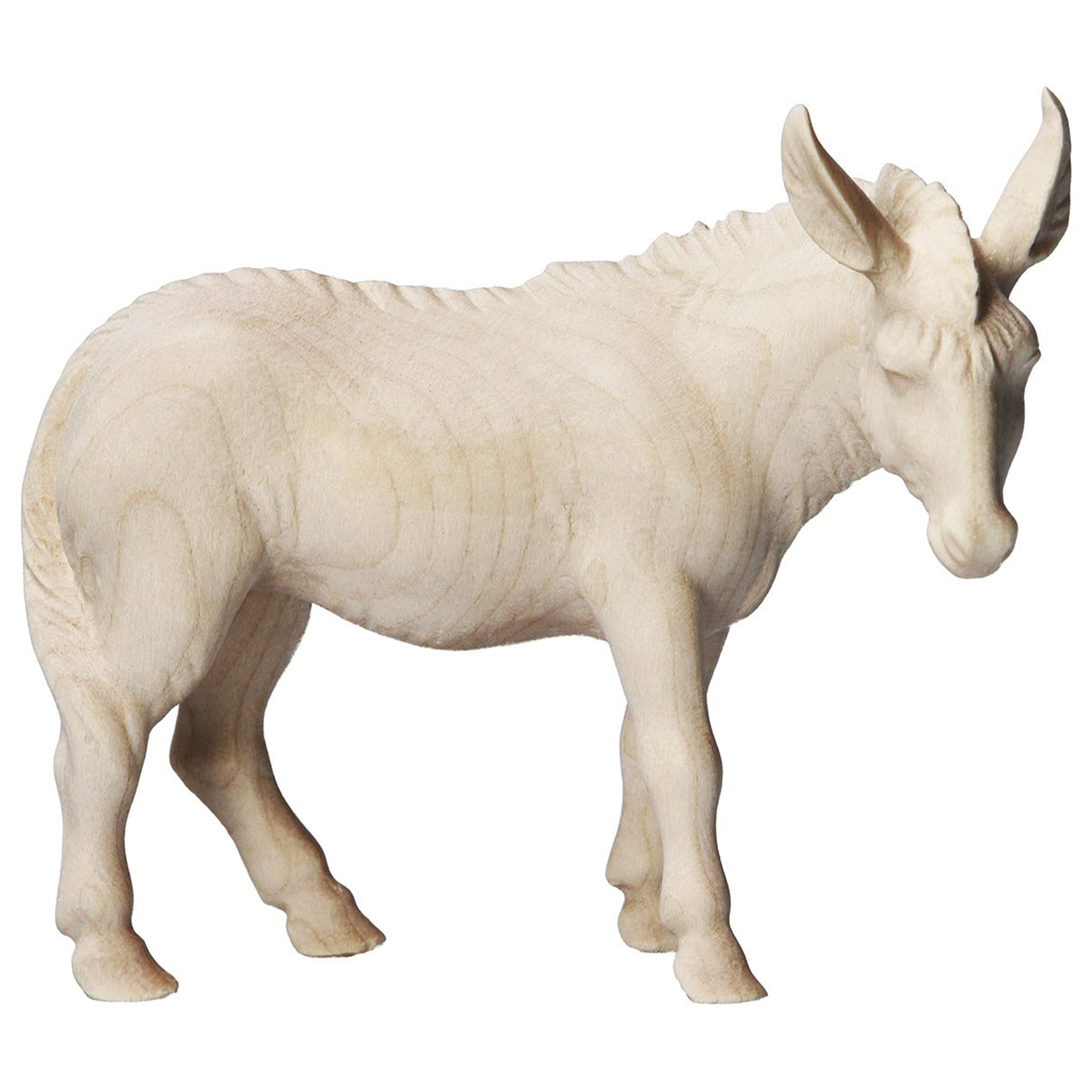 Esel aus Holz naturbelassen