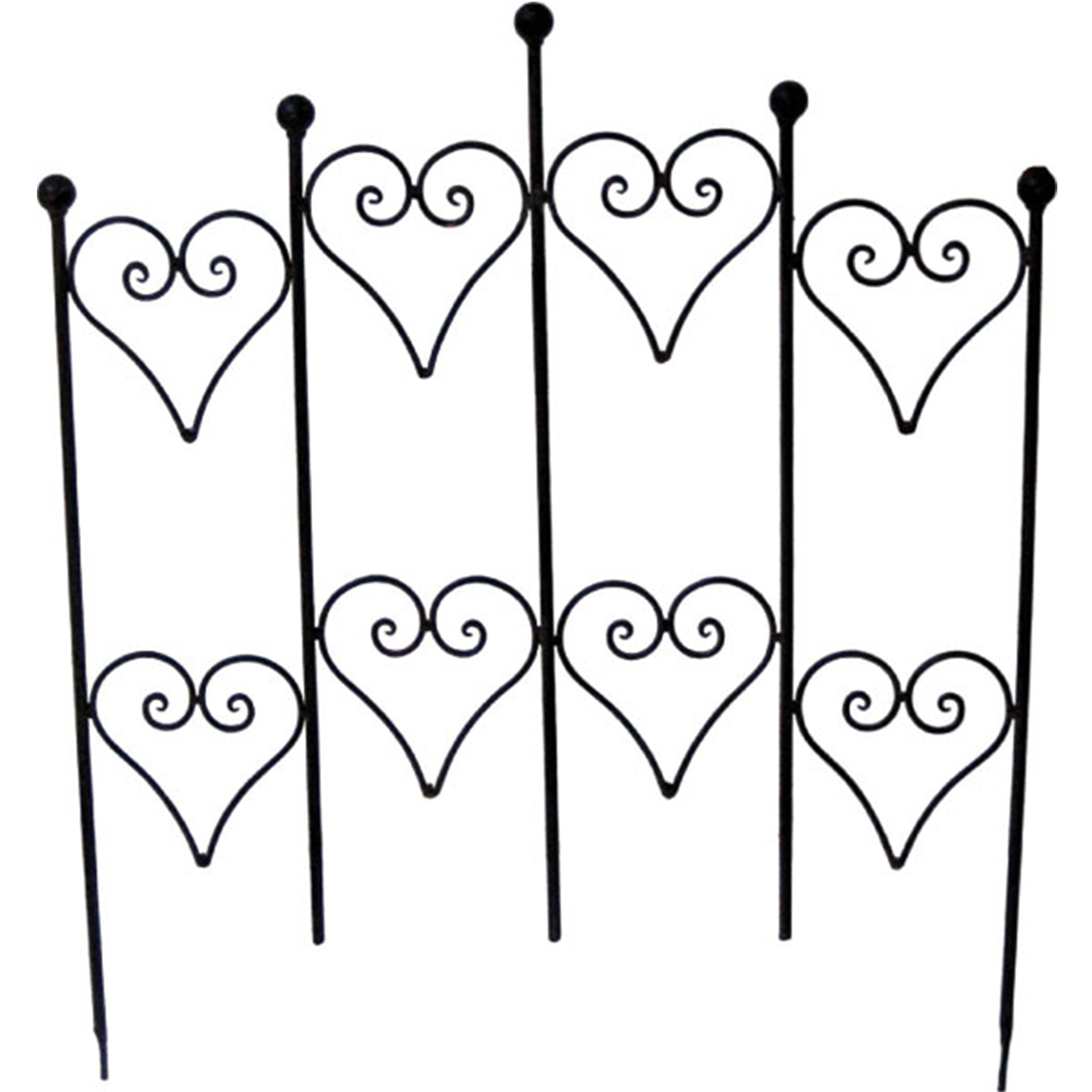 Steckzaun Heart 69/62/2cm