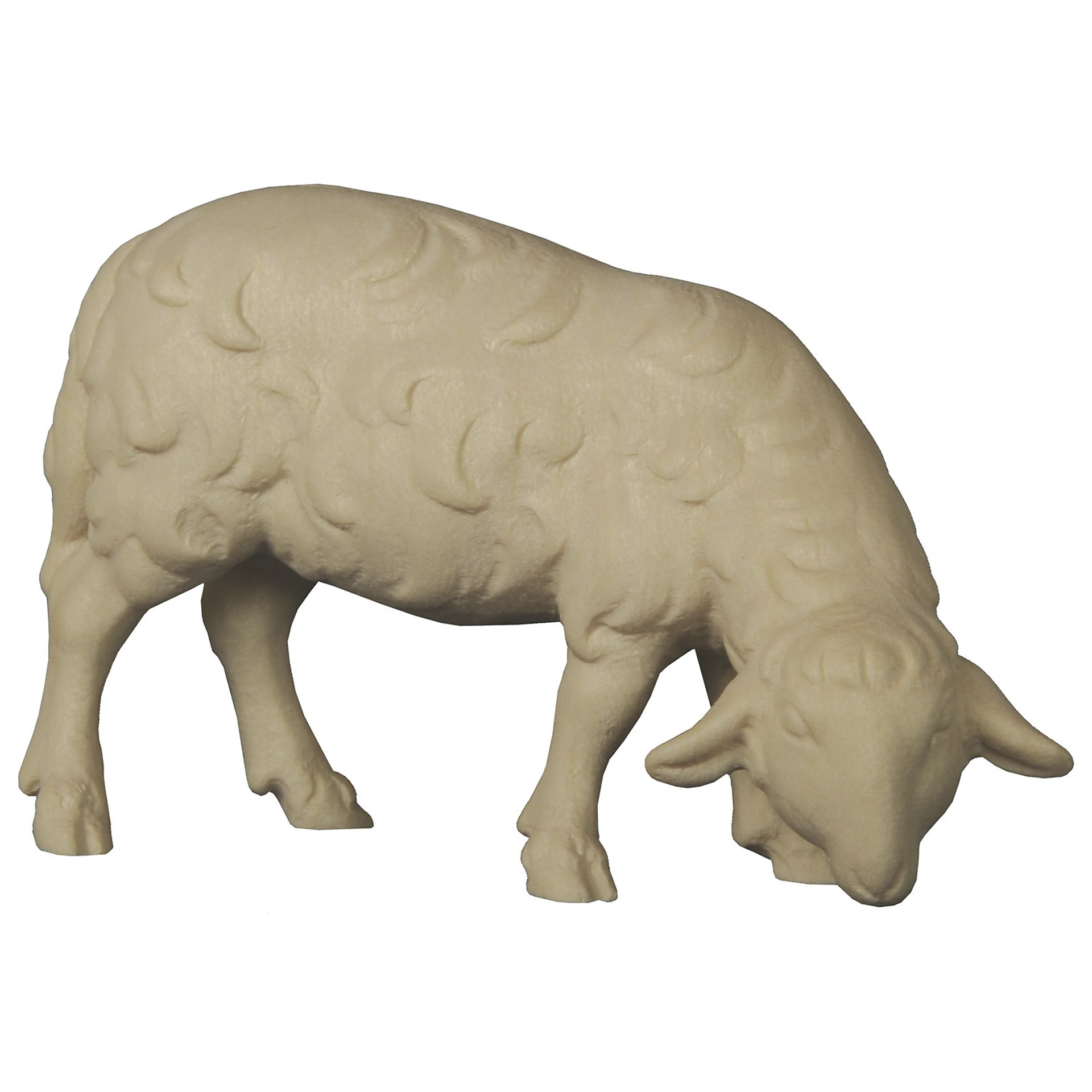 Holzfigur Schaf grasend