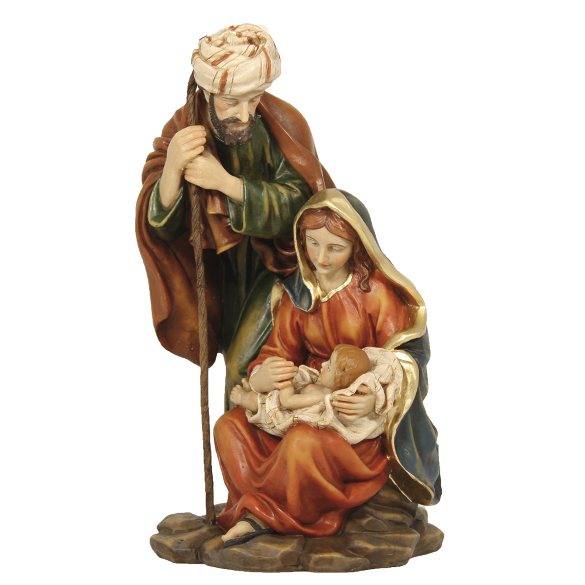 Blockkrippe Hlg. Familie, Höhe 21,5cm