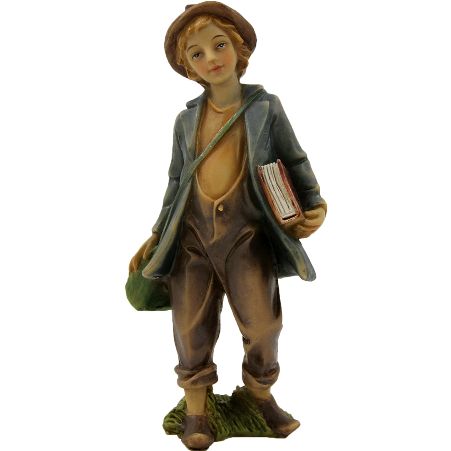 Wanderer mit Buch Krippenfigur Zusatzfigur