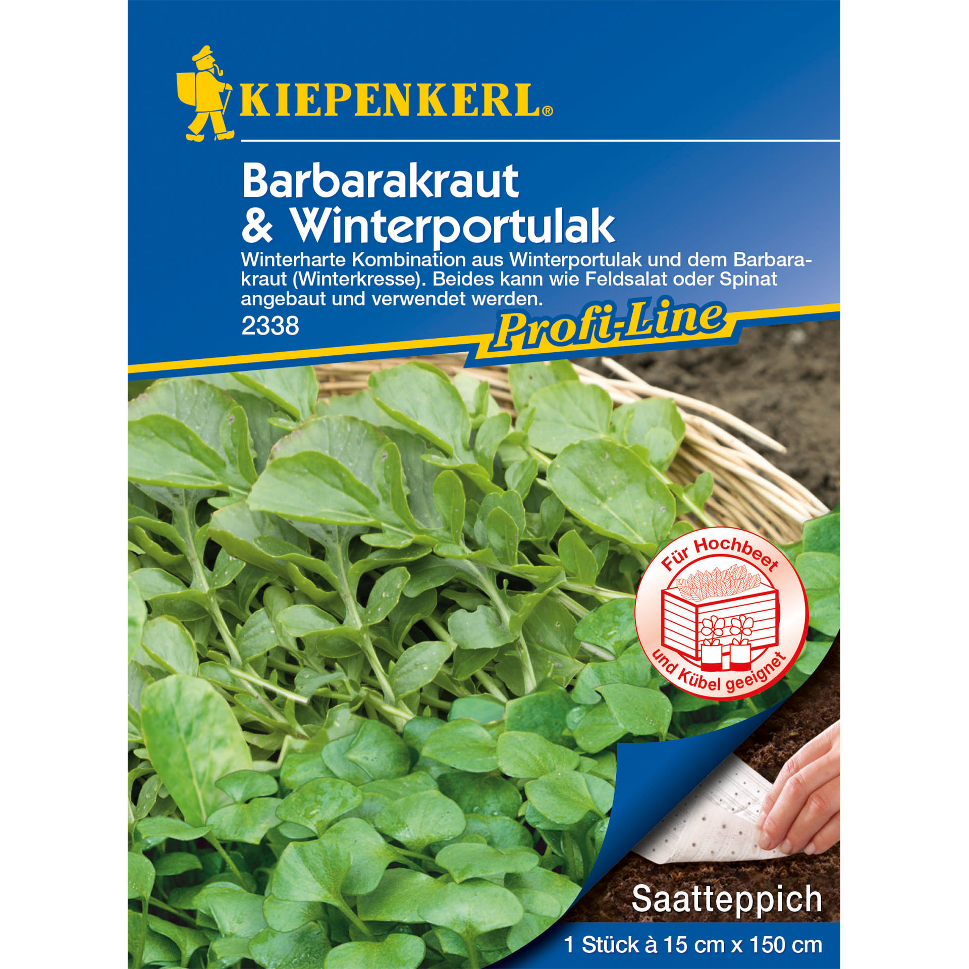 Barbarakraut + Winterportulak, Gemüsesamen Saatteppich